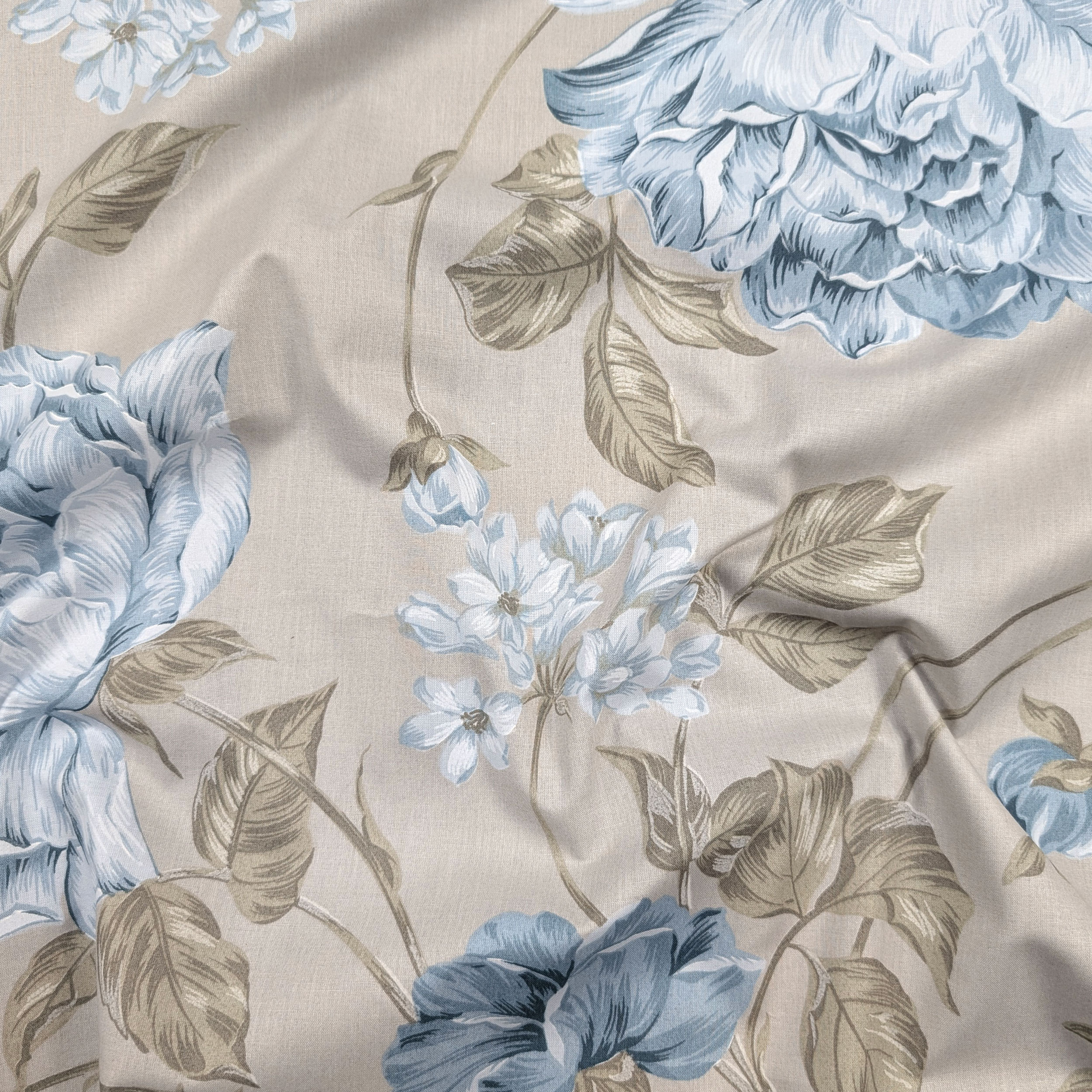 Blue Flower Cotton Sheet Image