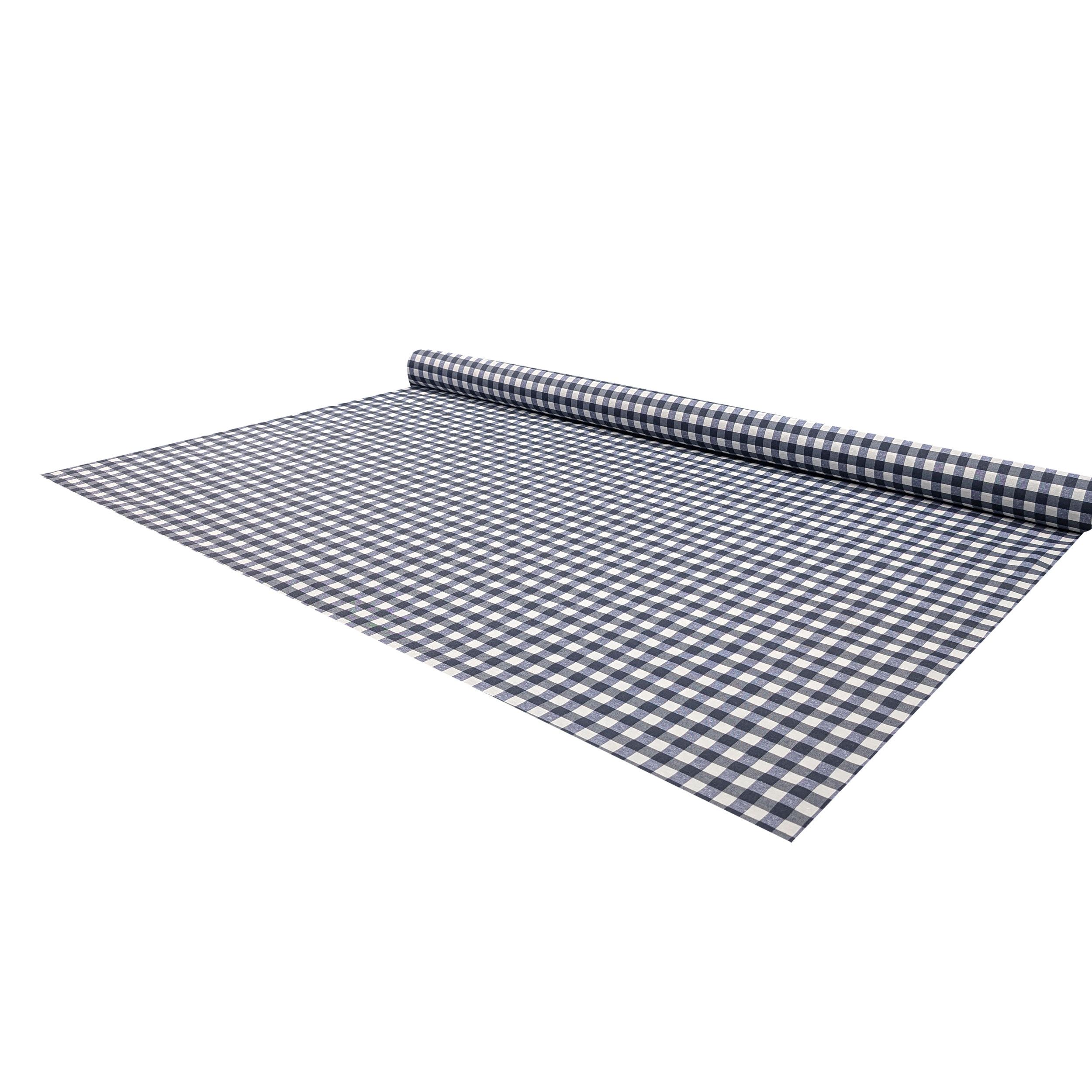 Fabric for Resin Tablecloth Dark Blue Checkered Image