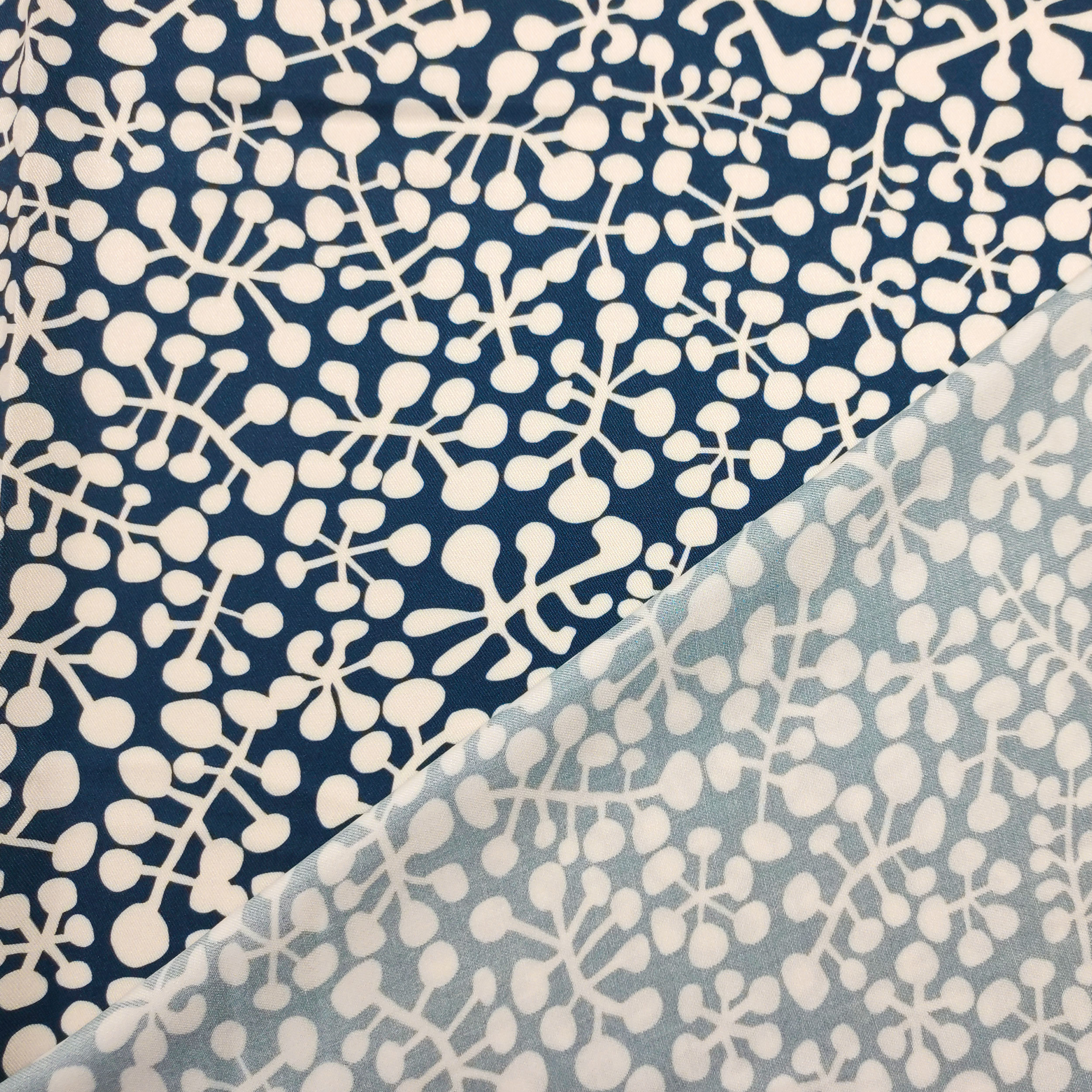 Viscose Abstract Motifs Blue Background