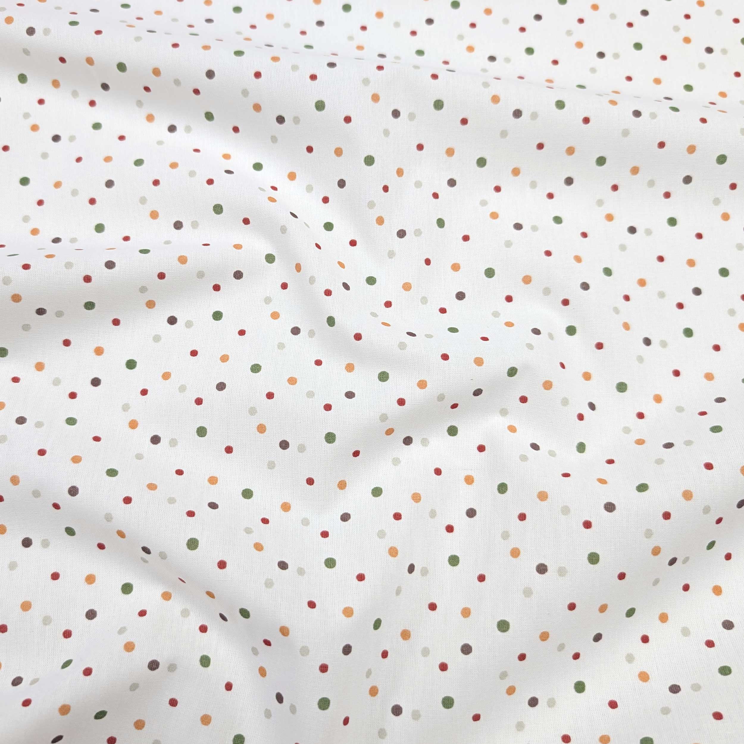 Multicoloured Polka Dot Percale Cotton Image