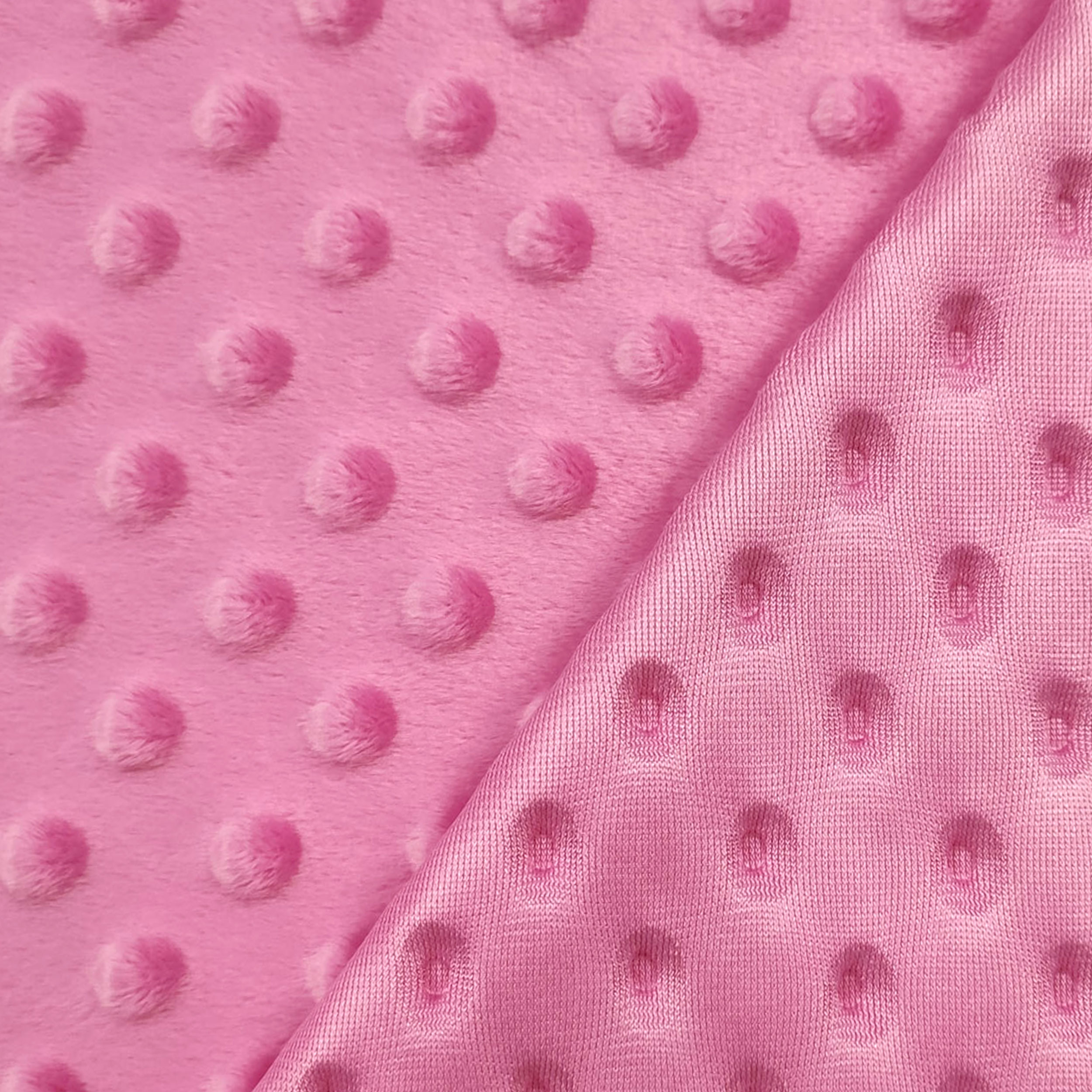 Ritaglio Minky Dots Peluche Fuxia 50 x 150 cm Image