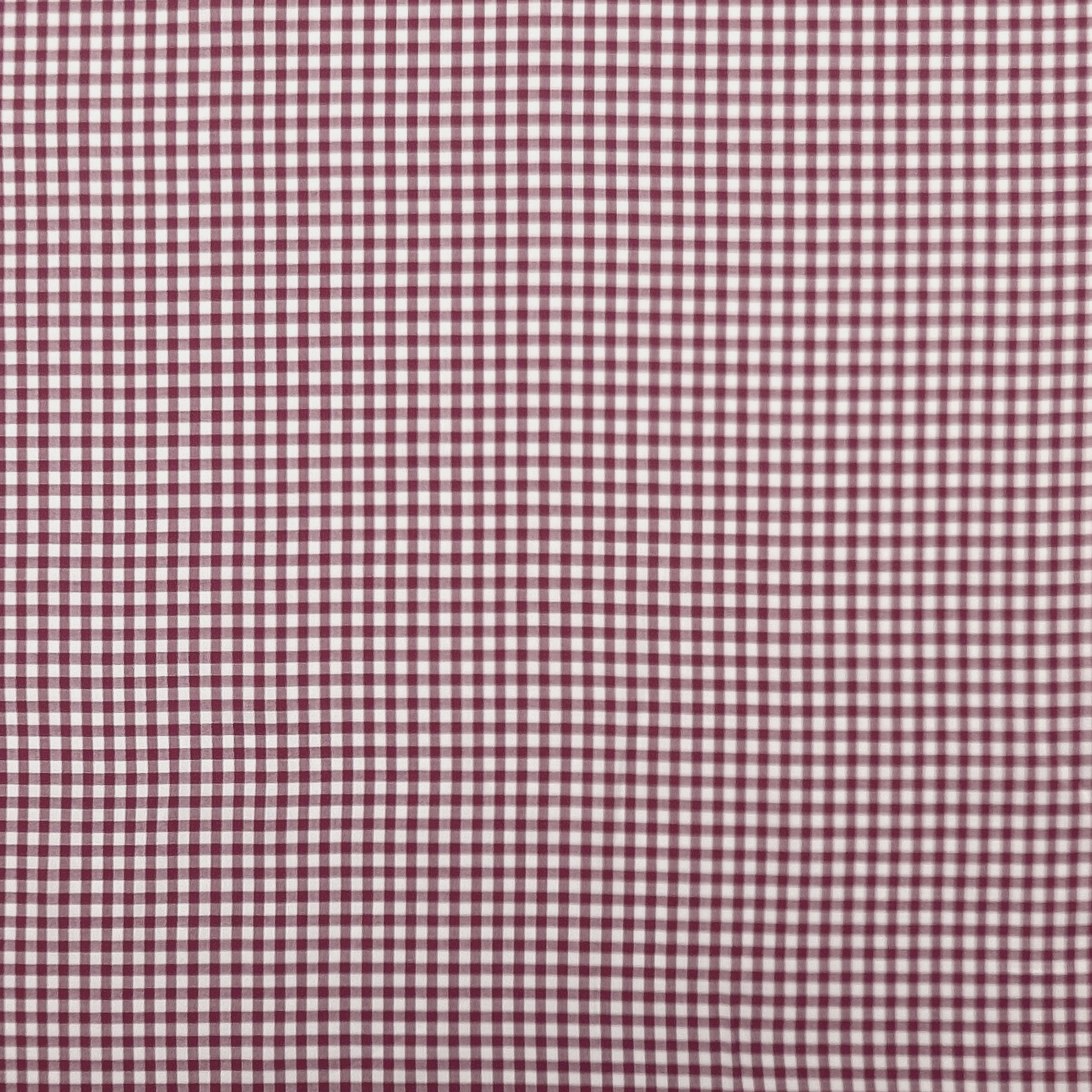 Cotton for Shirts Quadrettino Bordeaux Image