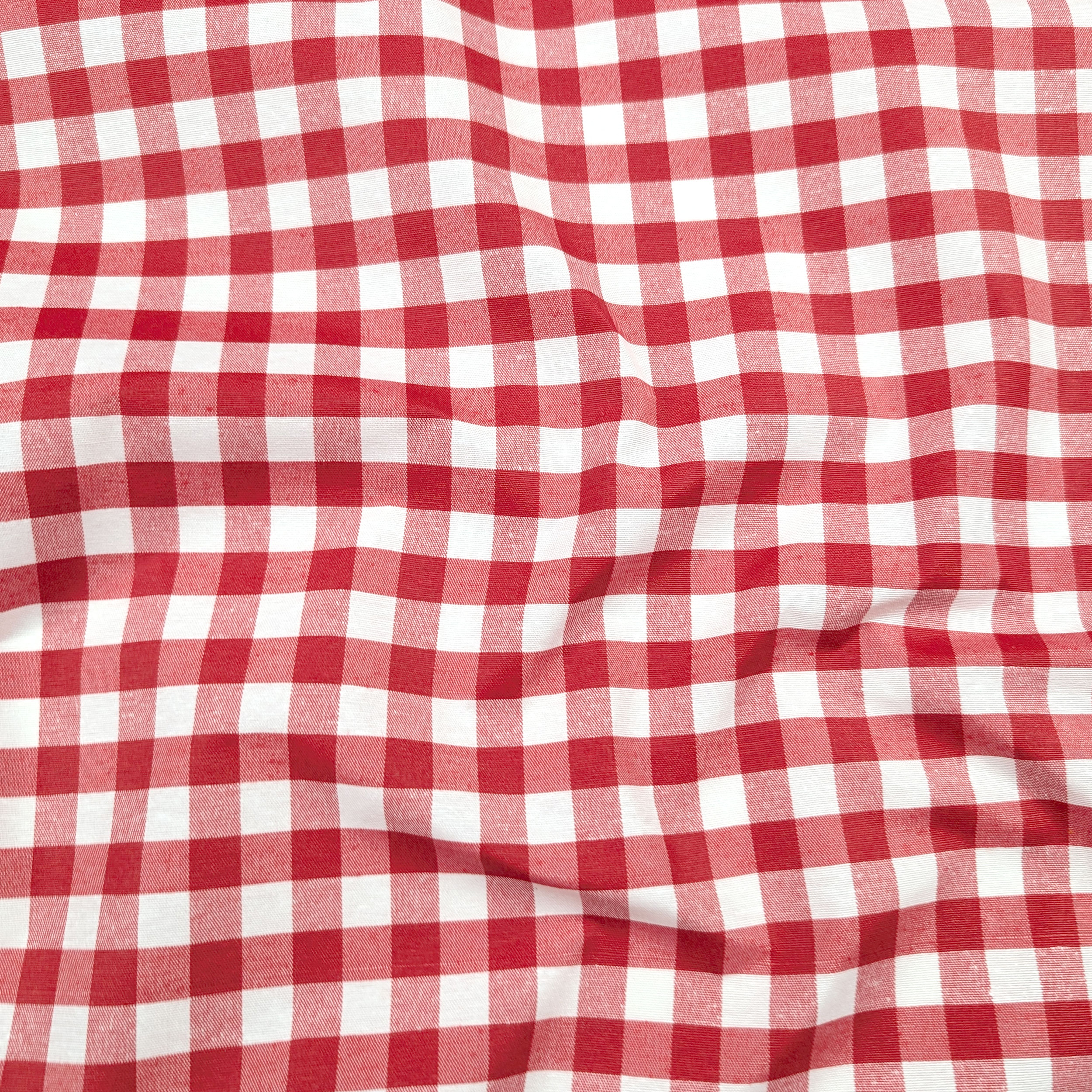 Fabric for Resin Tablecloth Red Checks Image