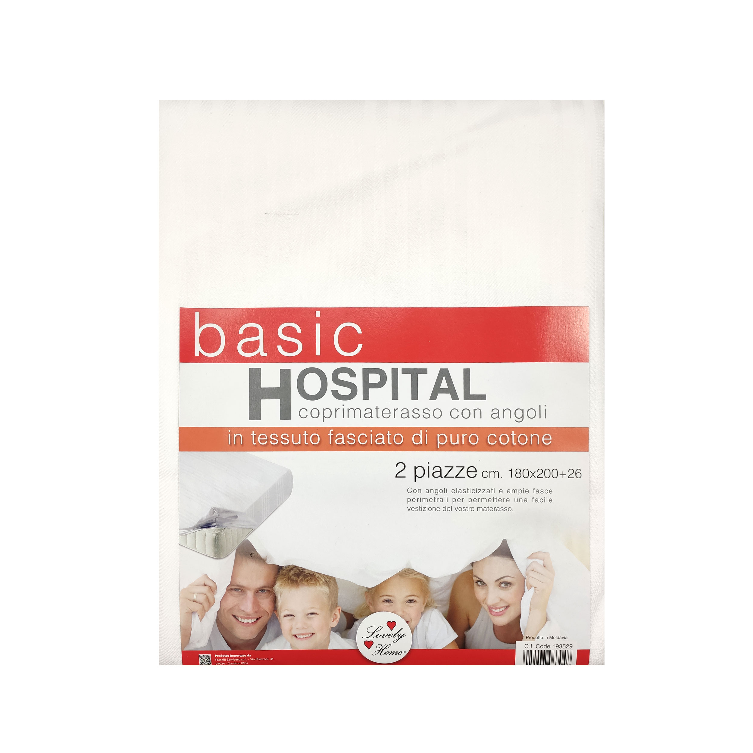 Housse de matelas avec coins Cotton Banded 2 Squares Image