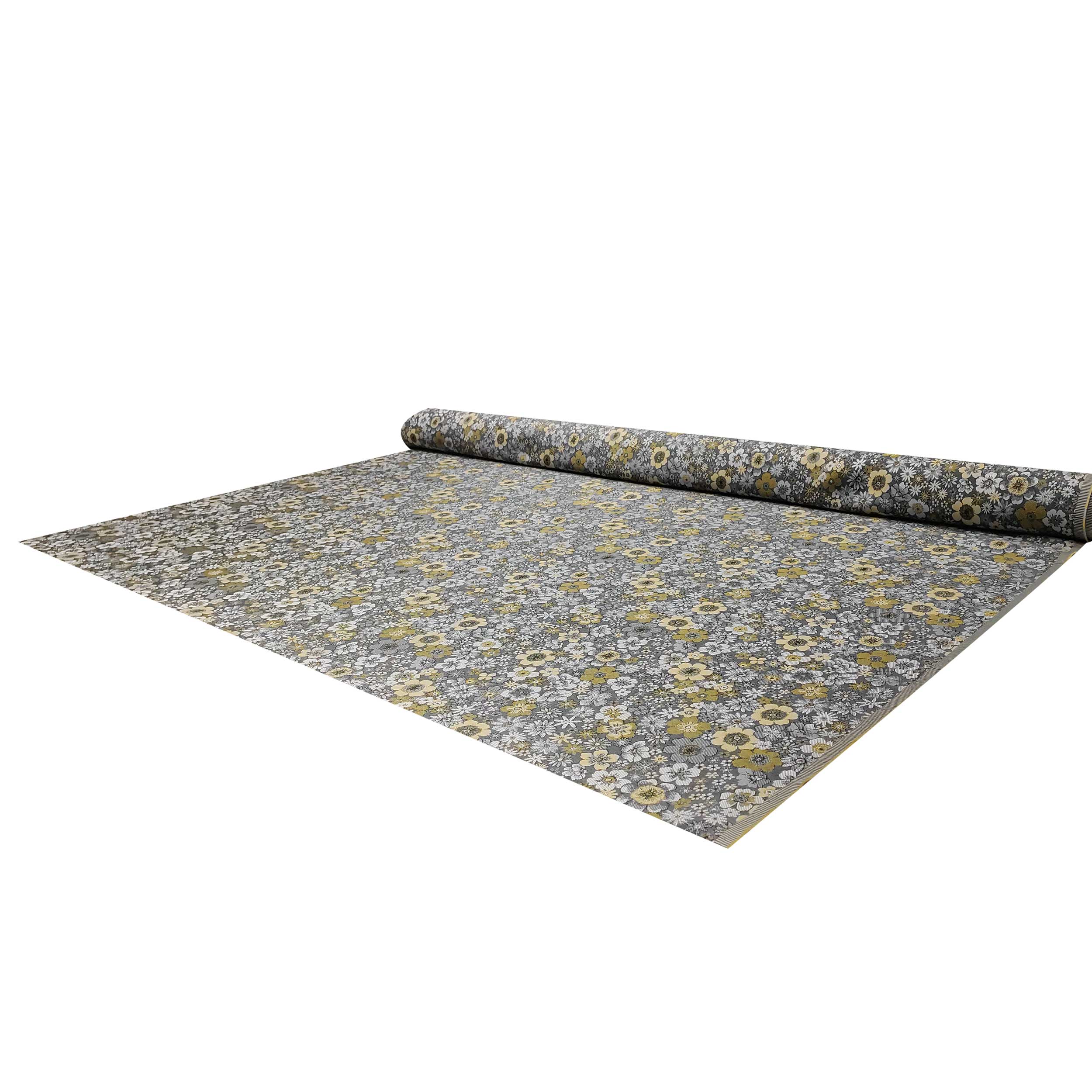Tissu de brocart Fleurs Fond gris Image