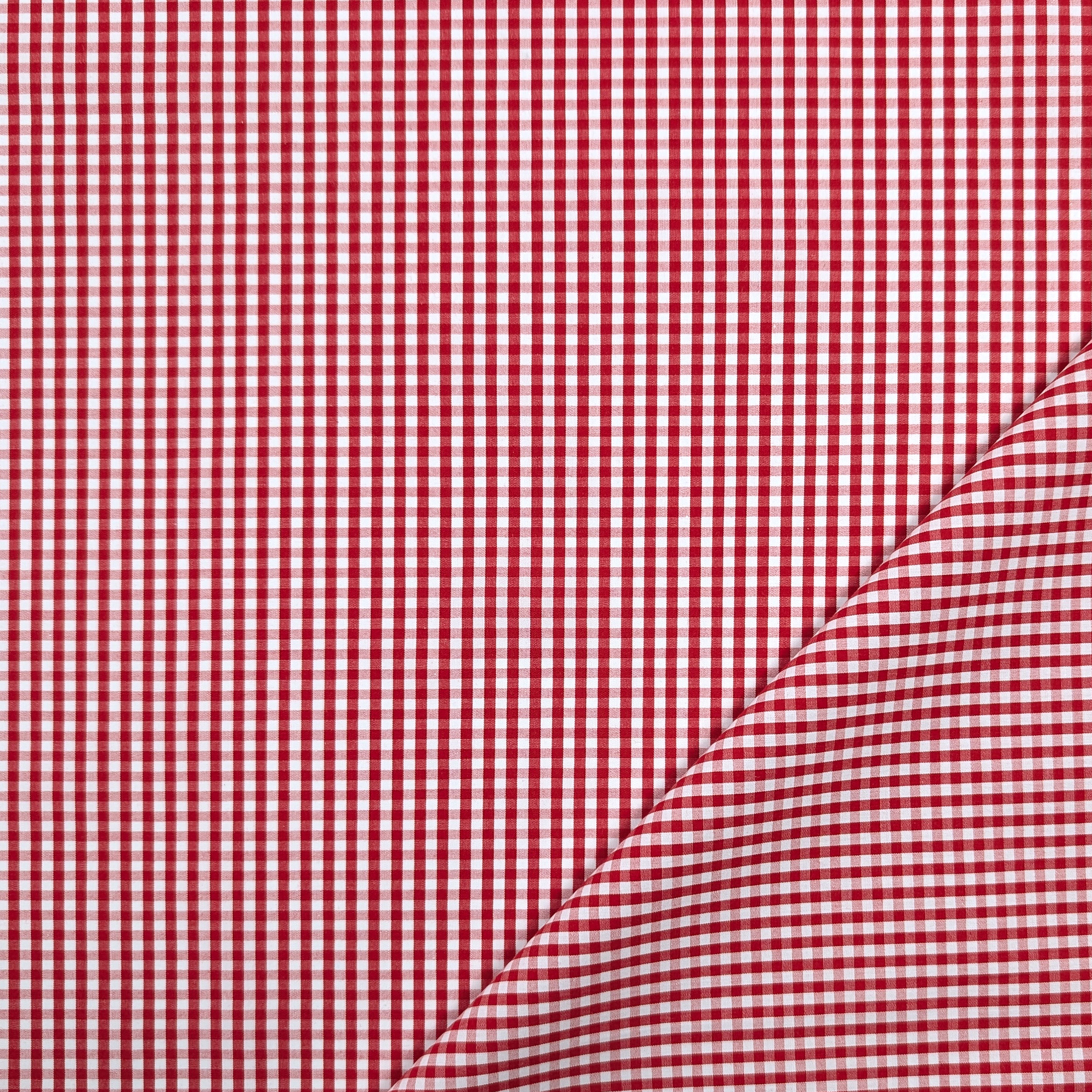 Red Quadrettini Shirting Cotton Image