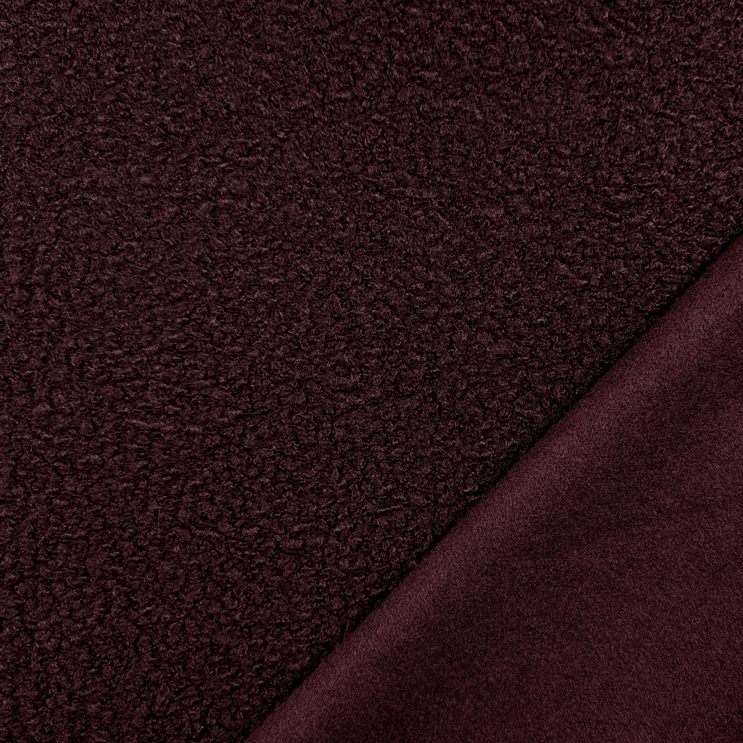 Bordeaux Dyed Bouclè Coat Image