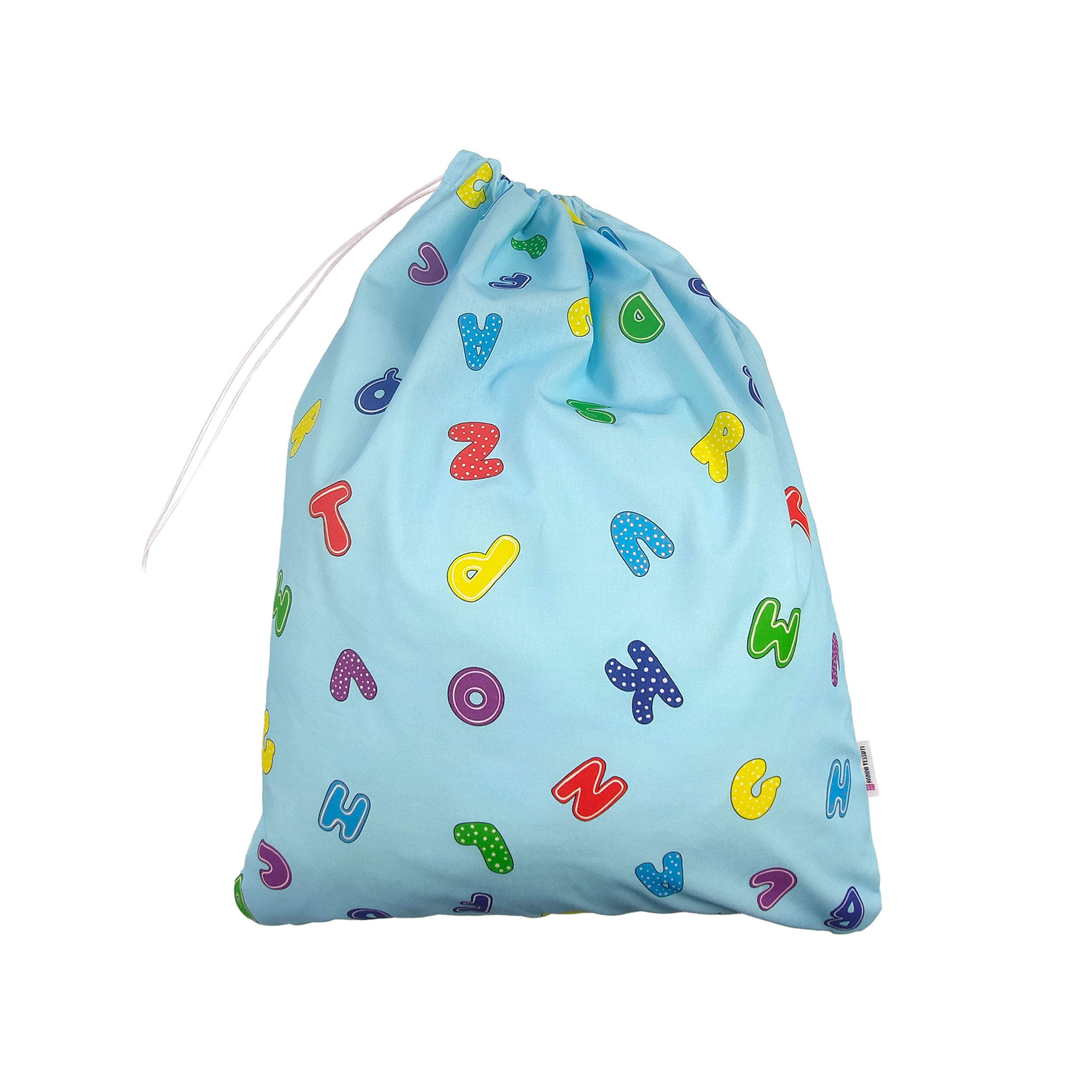 Sac de jardin d'enfants Alphabet Fond bleu clair