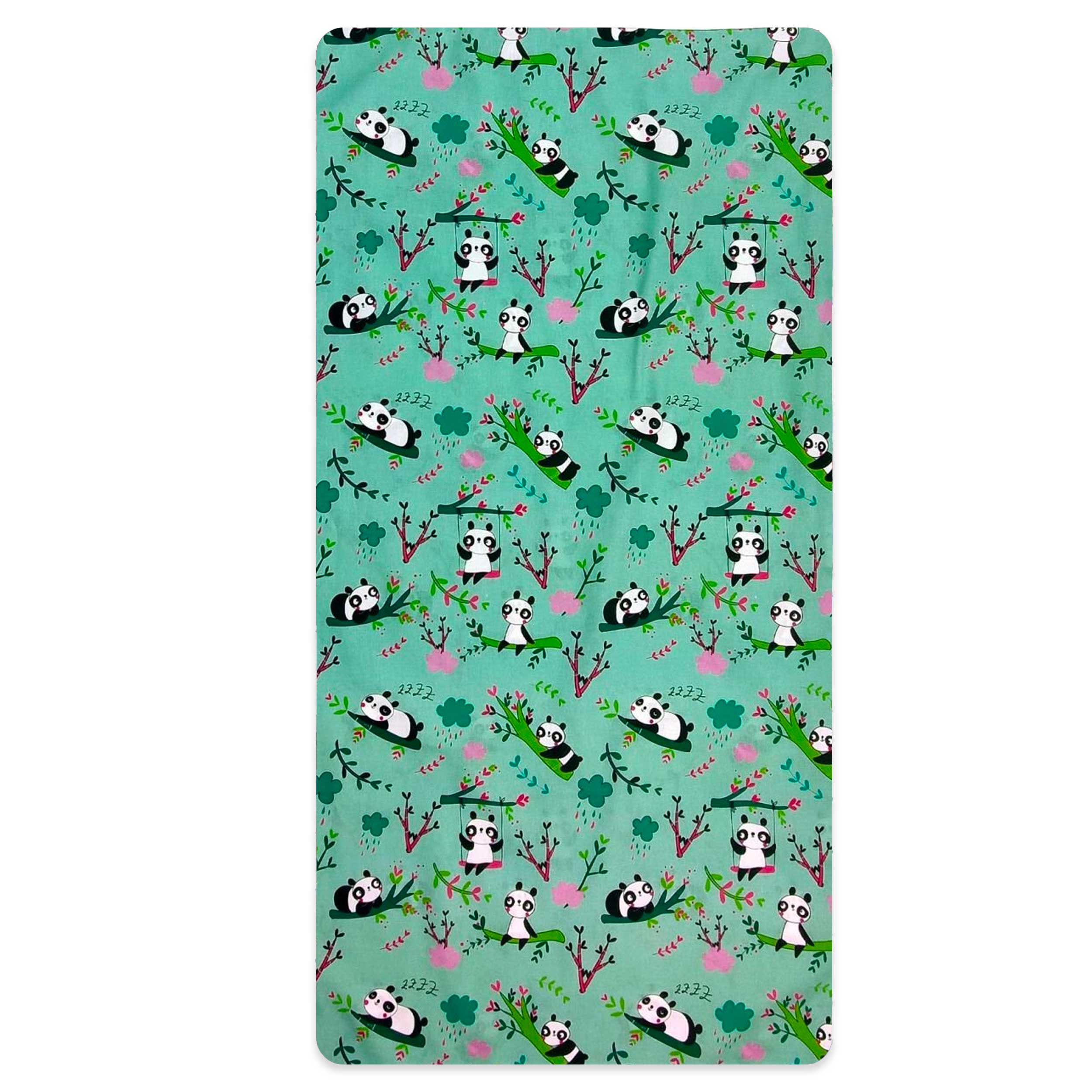 Sheet Panda Mint Green Background Image