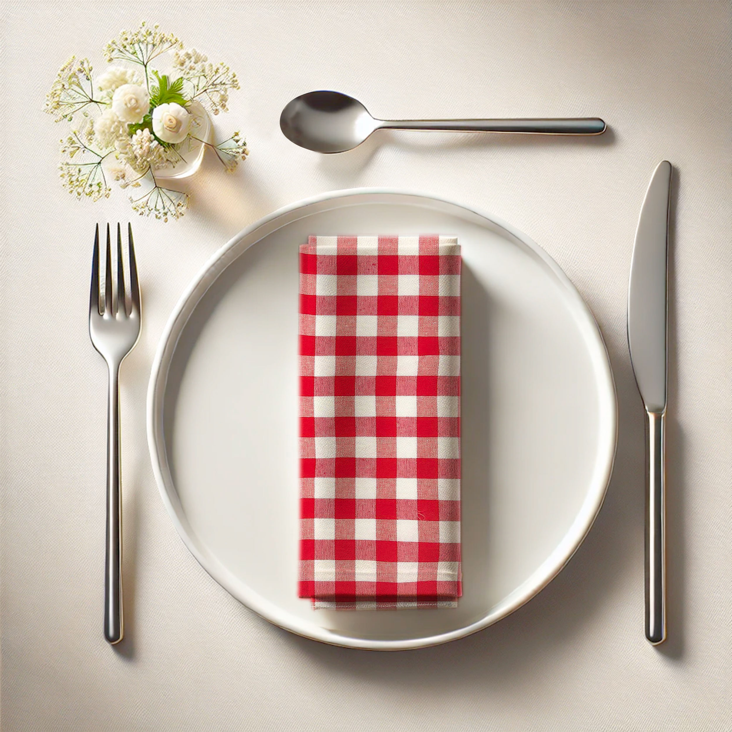 Panini Serviette gewebt gefärbt Quadratisch Medium Rot Image