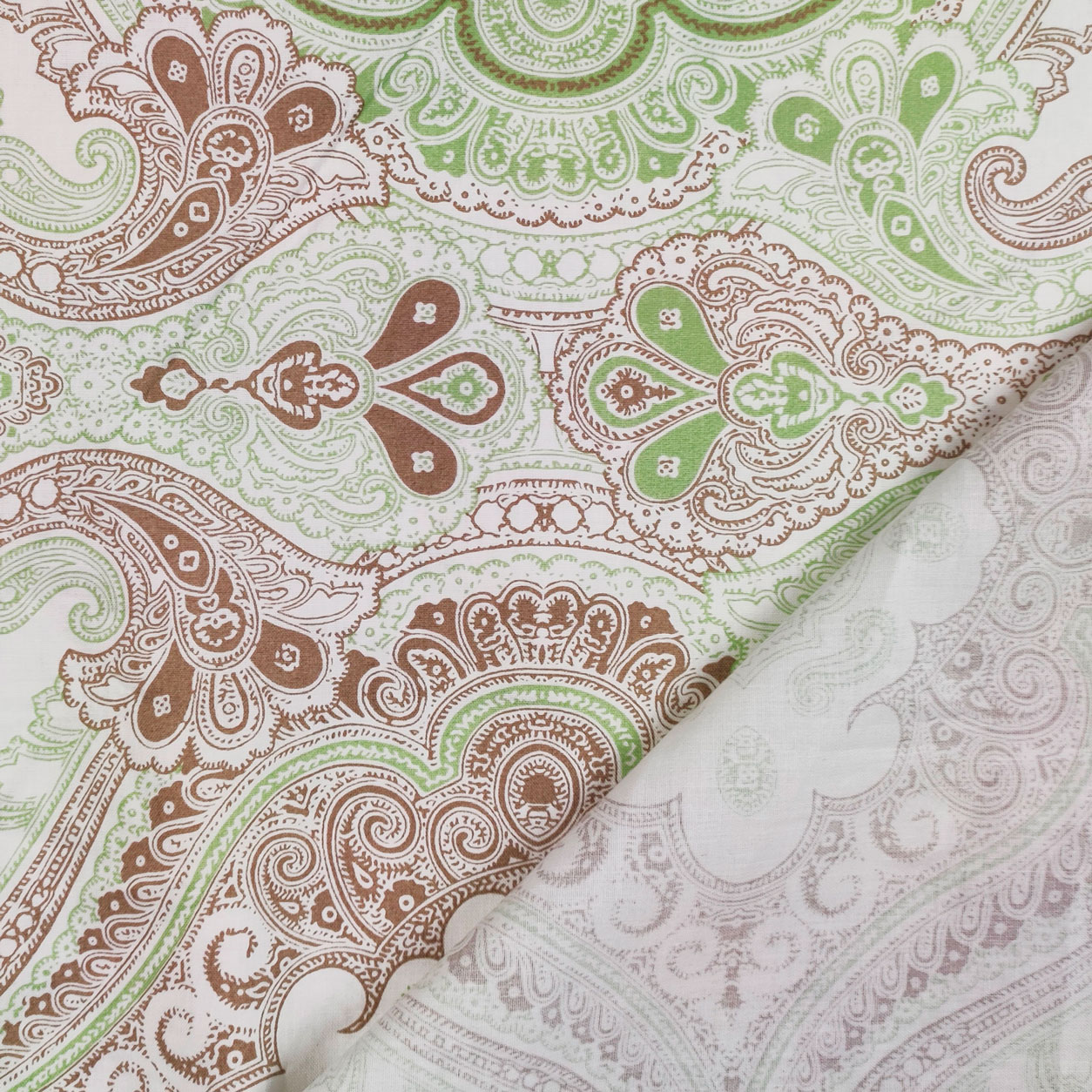 Cotone-Damascato-Verde-Marrone