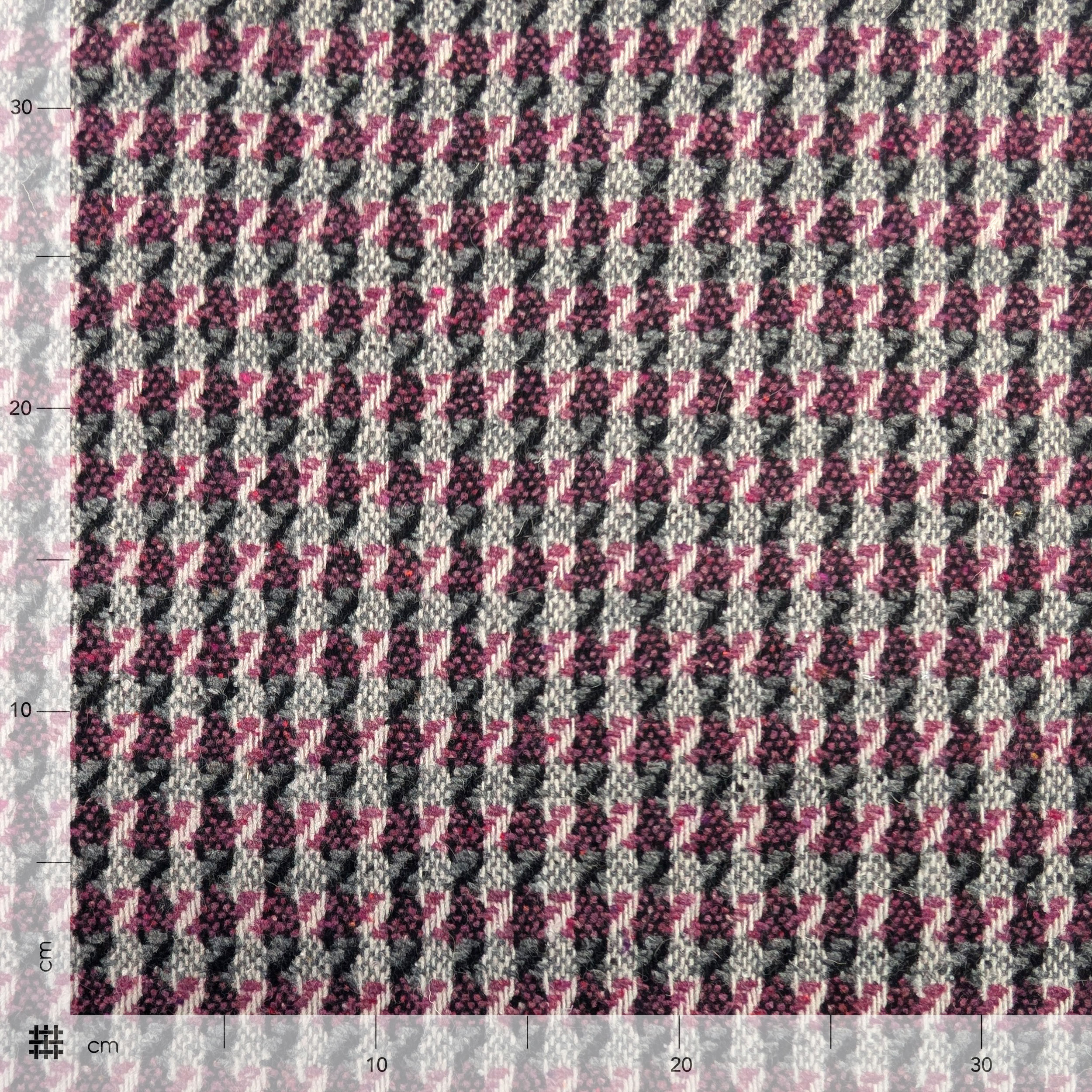 Wool Blend Abstract Stripes Pink and Black Image
