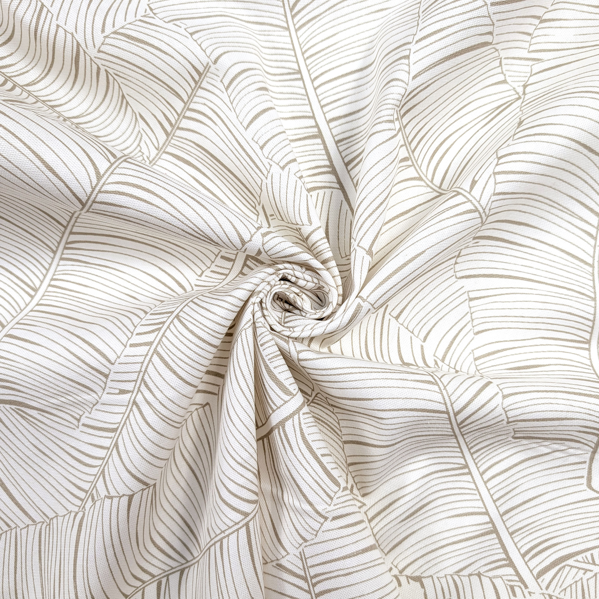 Panama Printed Banana Leaves Beige Image