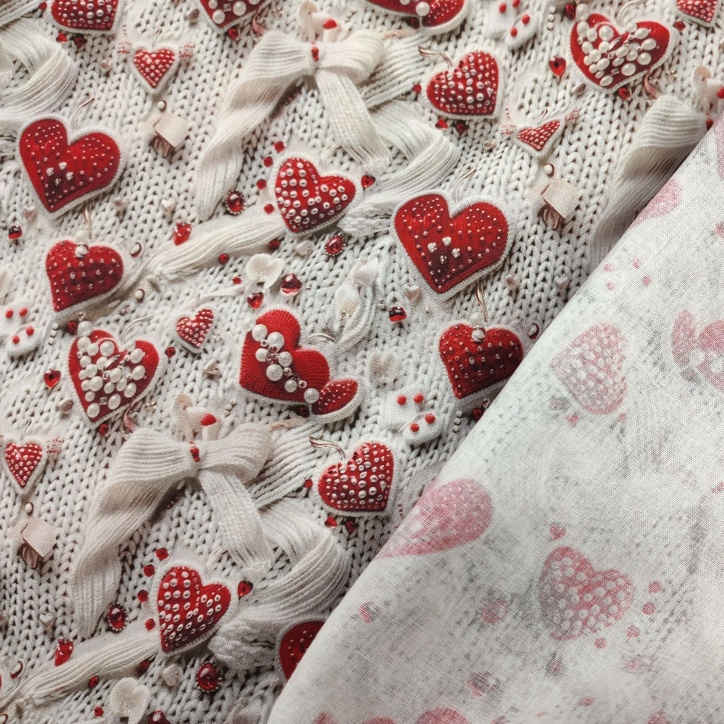 Baumwolle Digital Fantasy Hearts