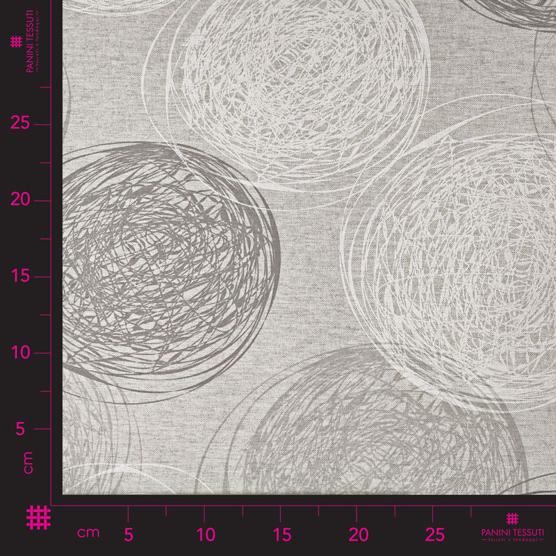 Mantel Recortable Resina Gris Garabatos Circulares 200x140 cm Image