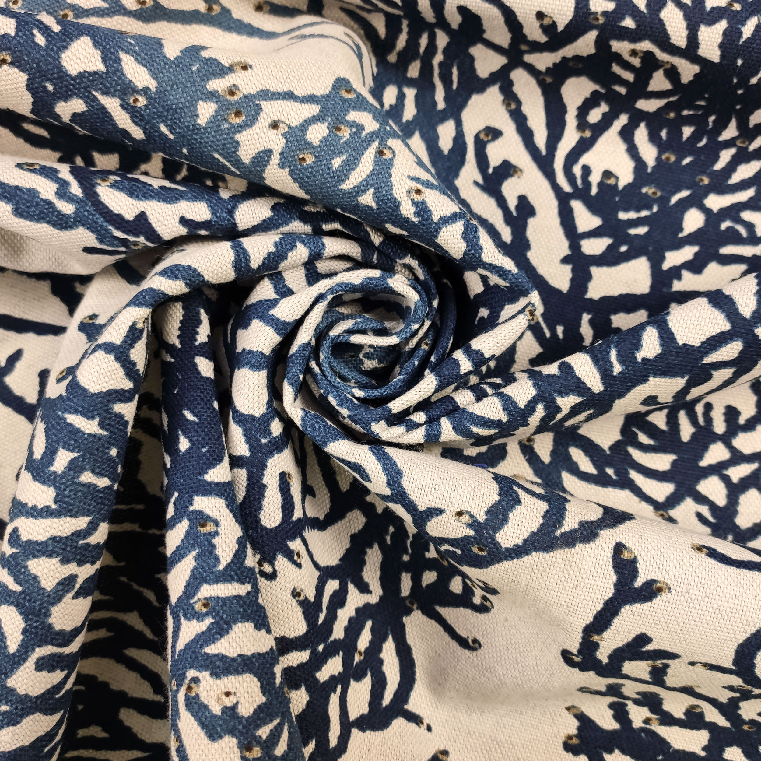Tissu Coralli Blue Natural Image