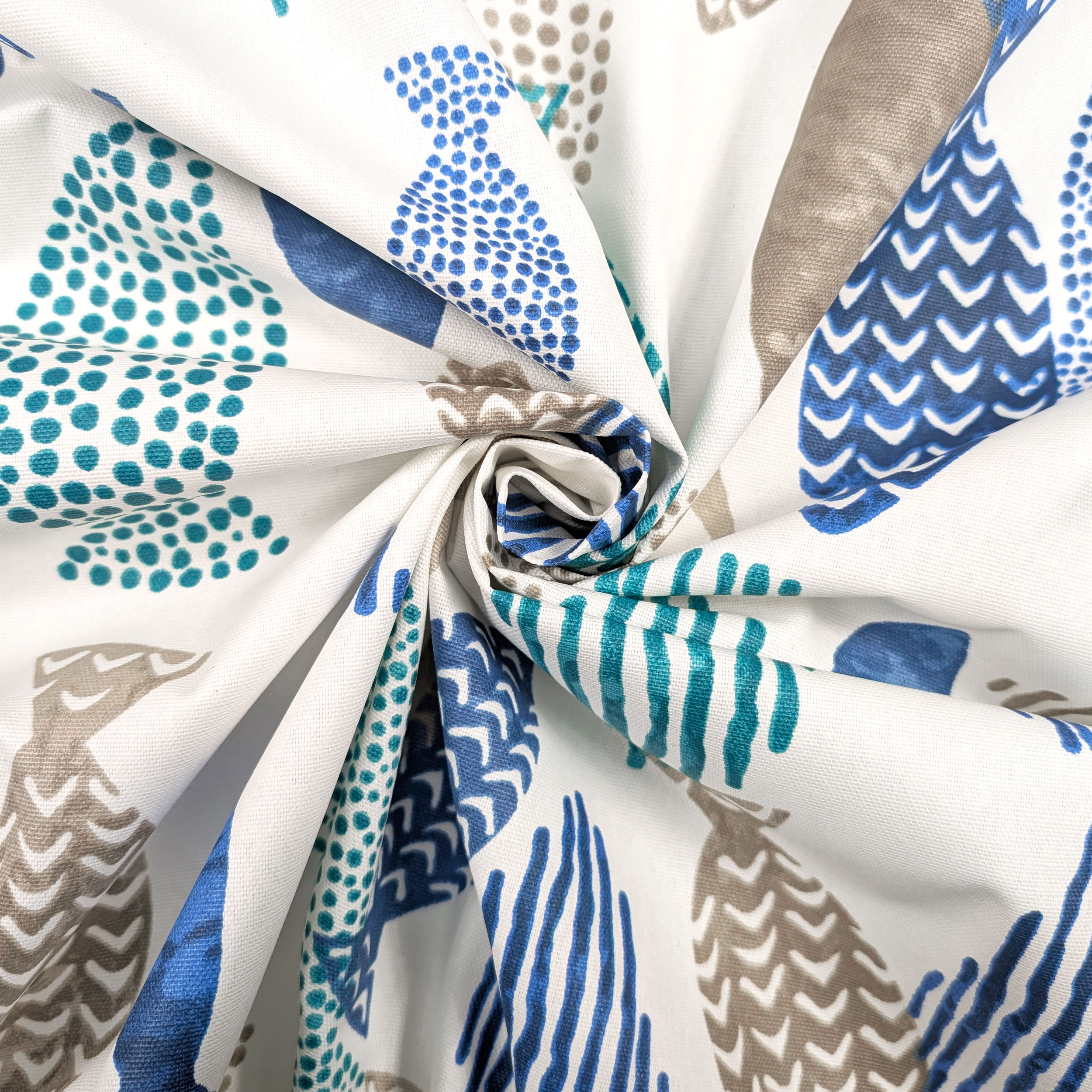 Fabric for Resin Tablecloth Fish Background White Image