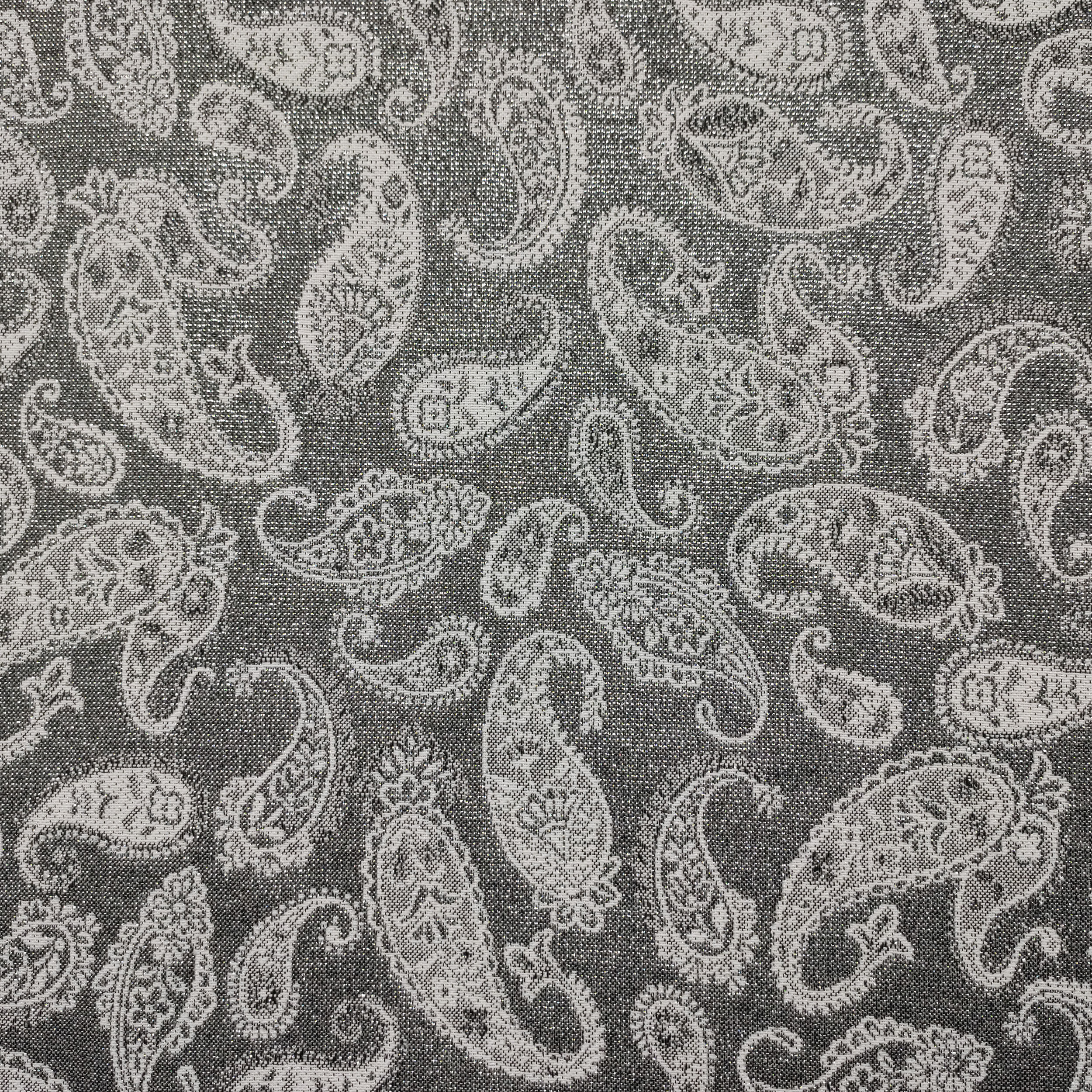 Coton mélangé Cachemire Fantaisie Argent Lurex