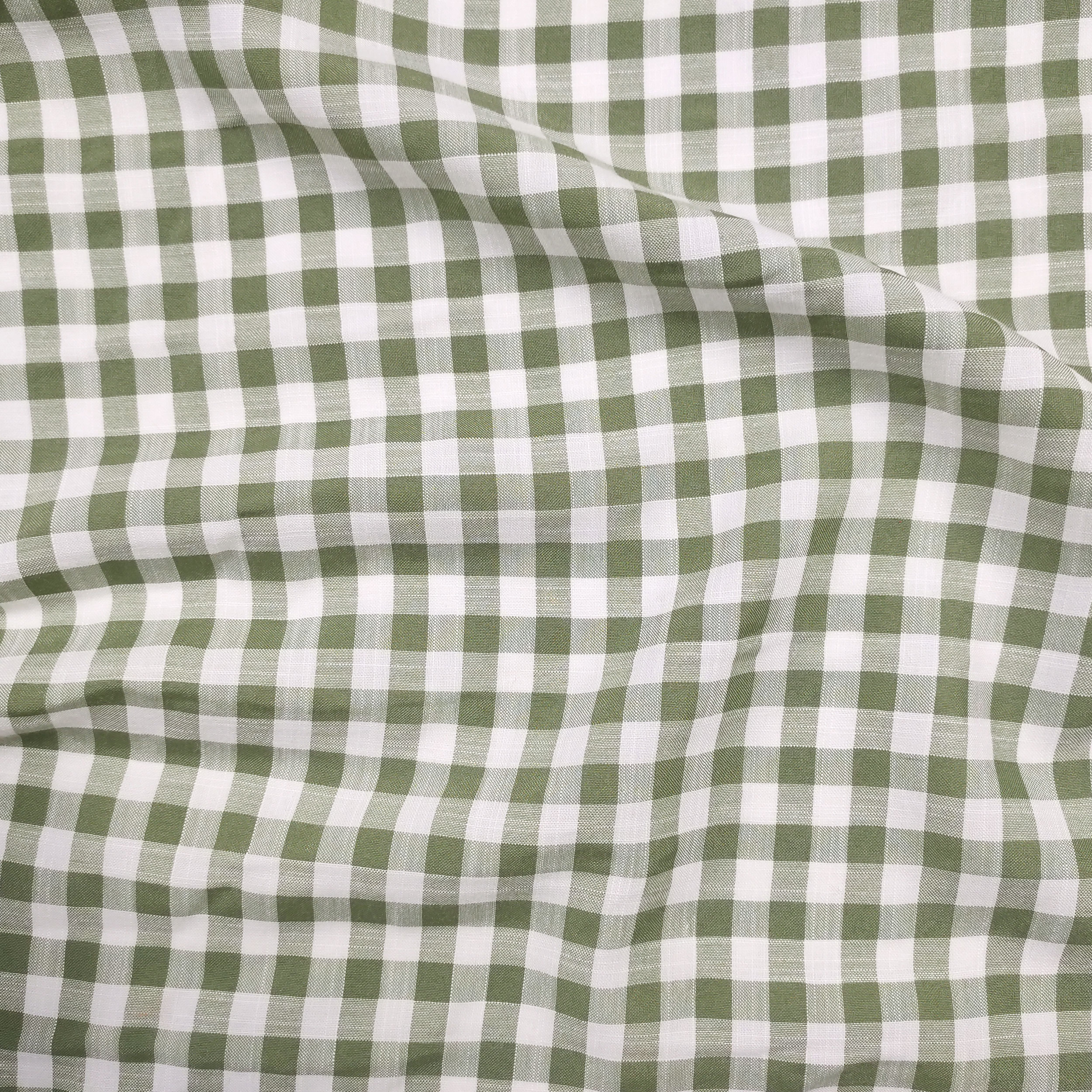 Viskose Setata Fashion Check Salbei