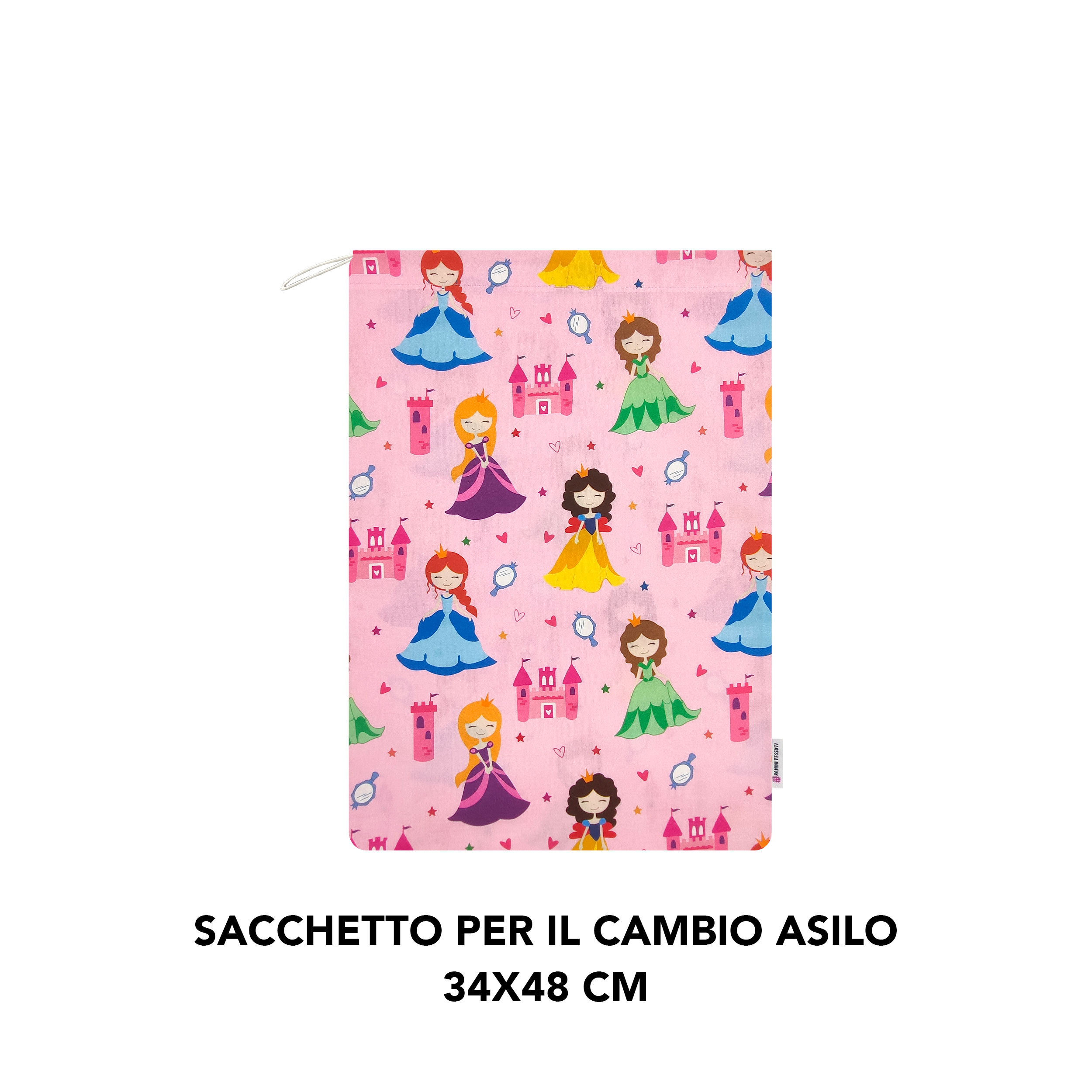 Sac à langer Princesses Fond rose