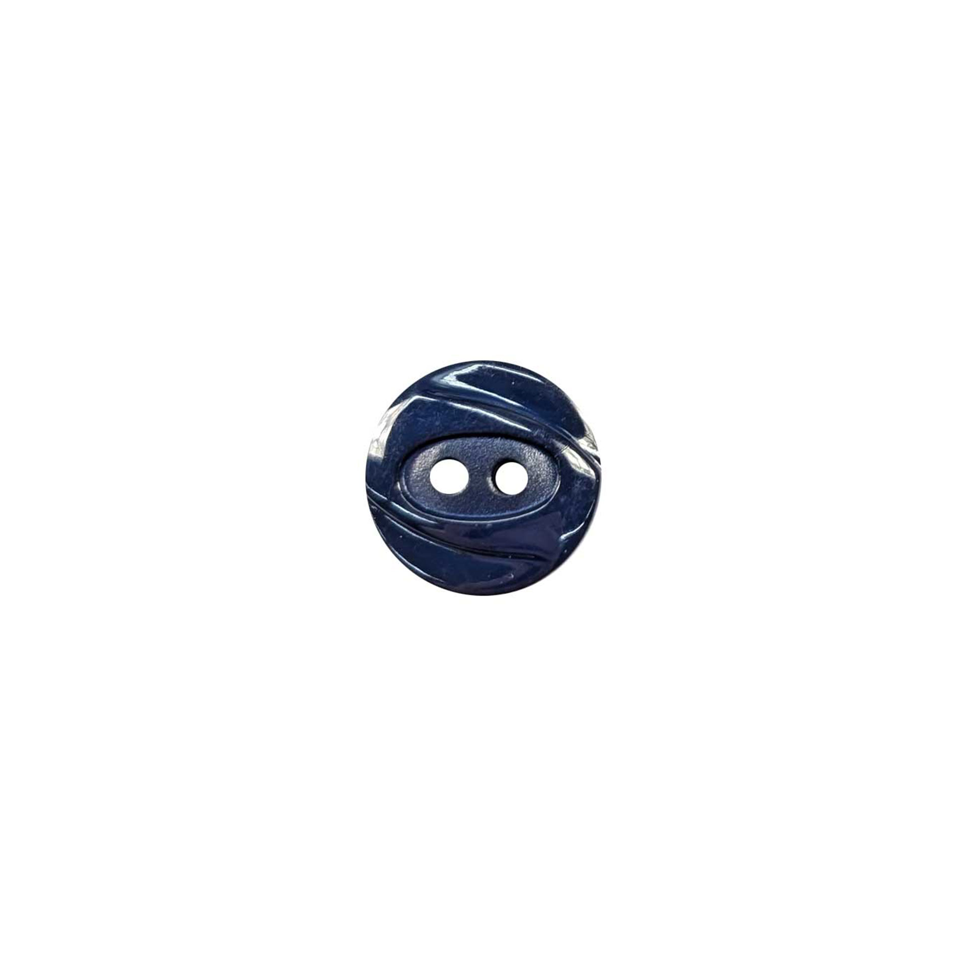 Plastic Button Two Holes Shiny Blue Lin 27 Image