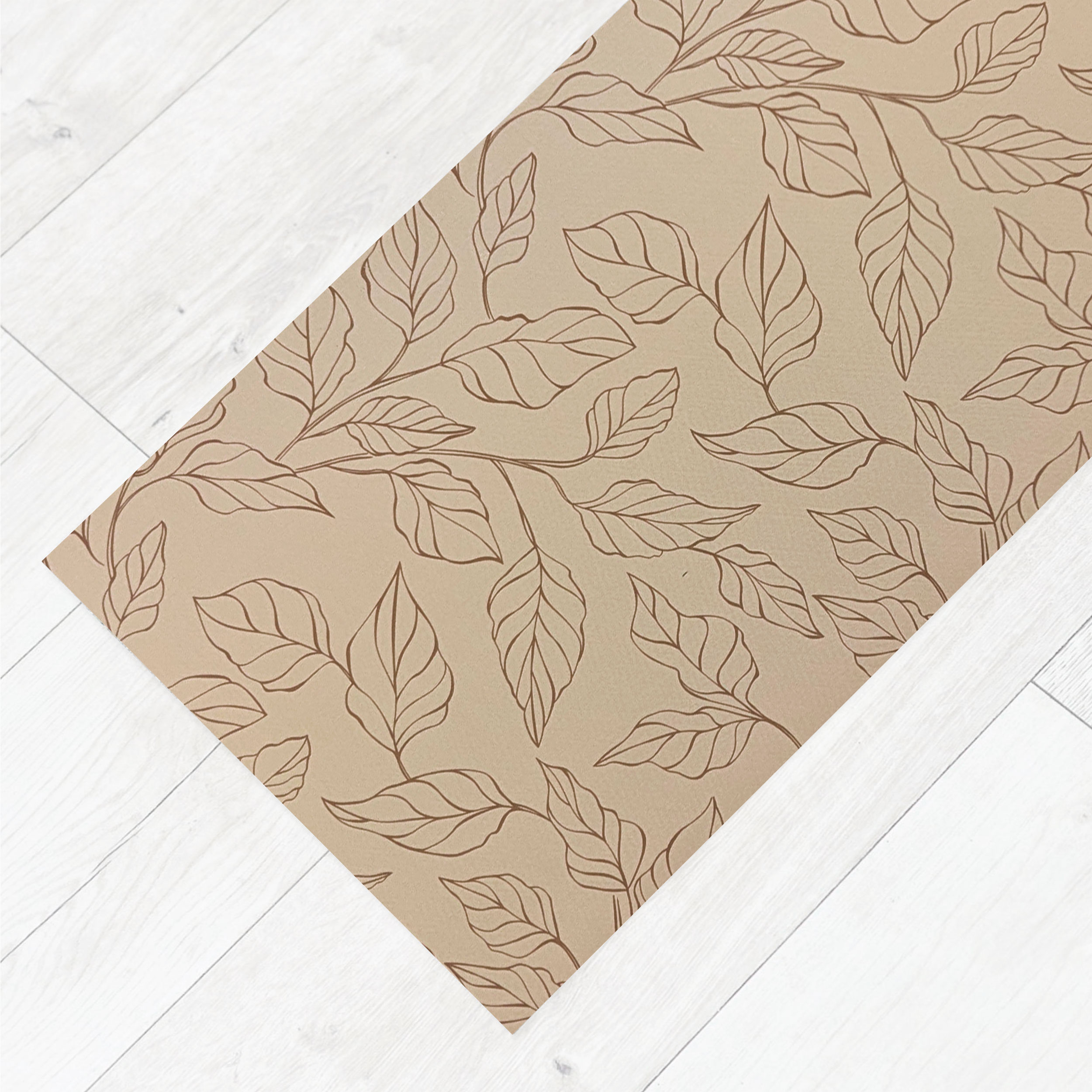 Kitchen Leaves Background Beige Image