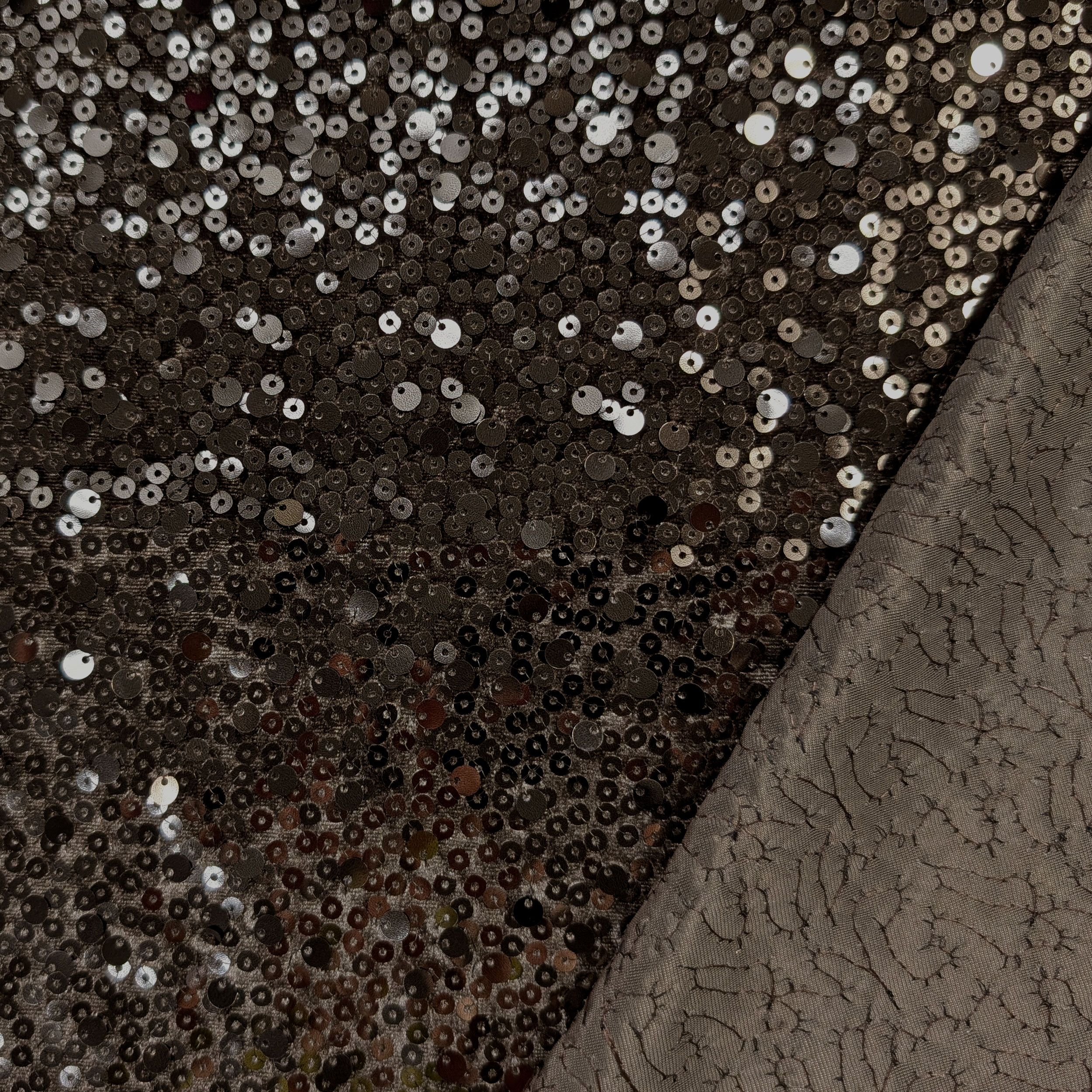 Brown Velveteen with Sequins Image