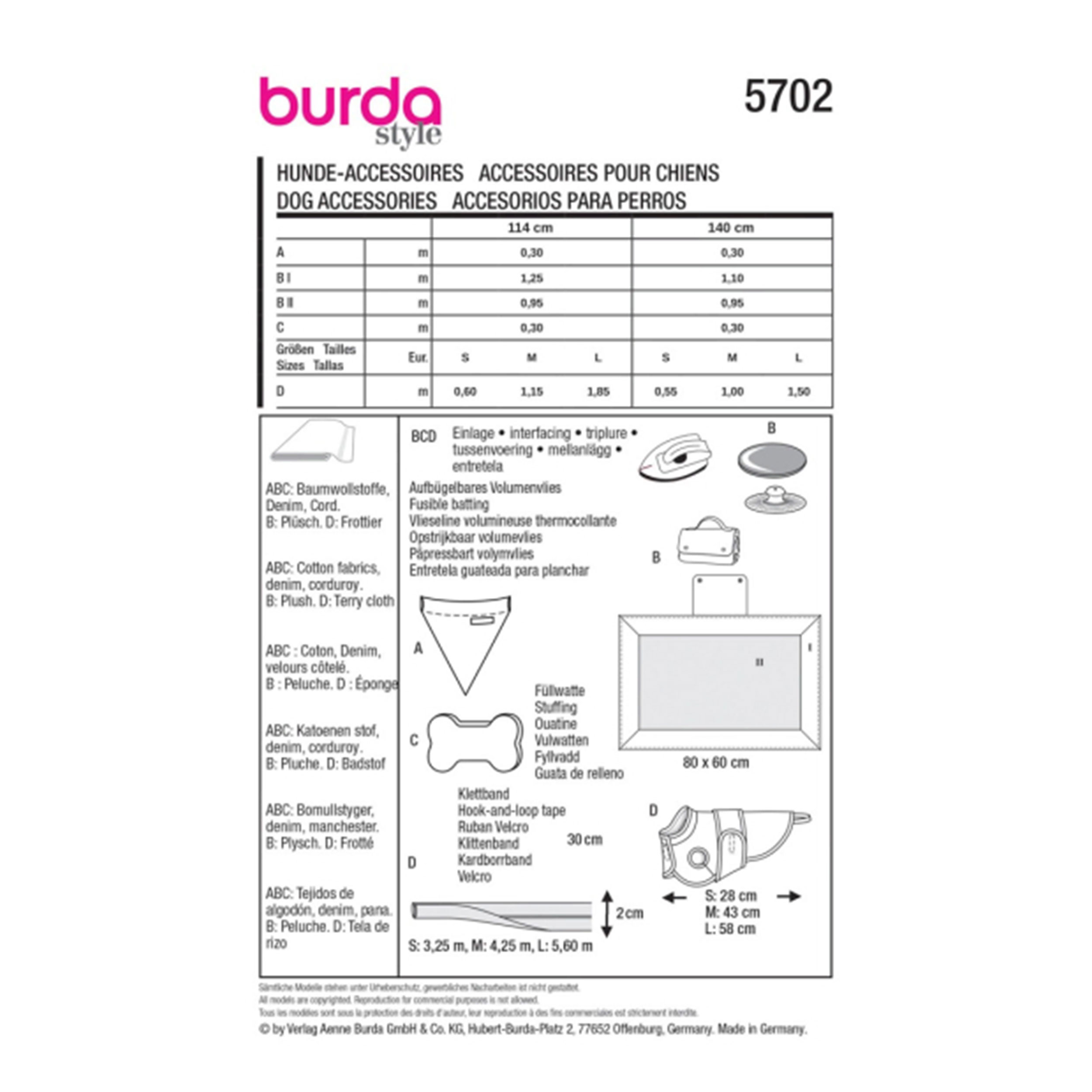 Burda pattern Easy Dog Accessories Image