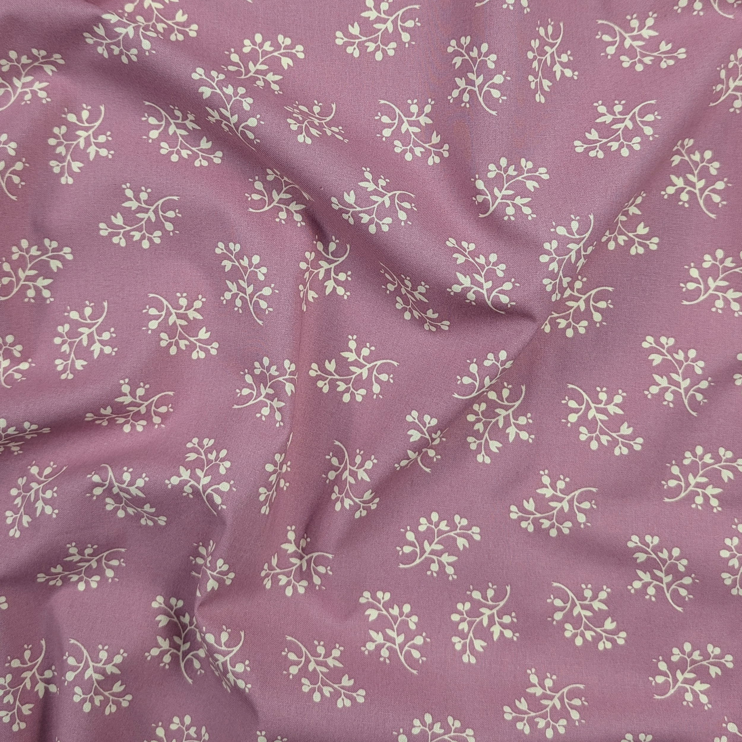 Poplin Cotton Flowers Pink Background Image