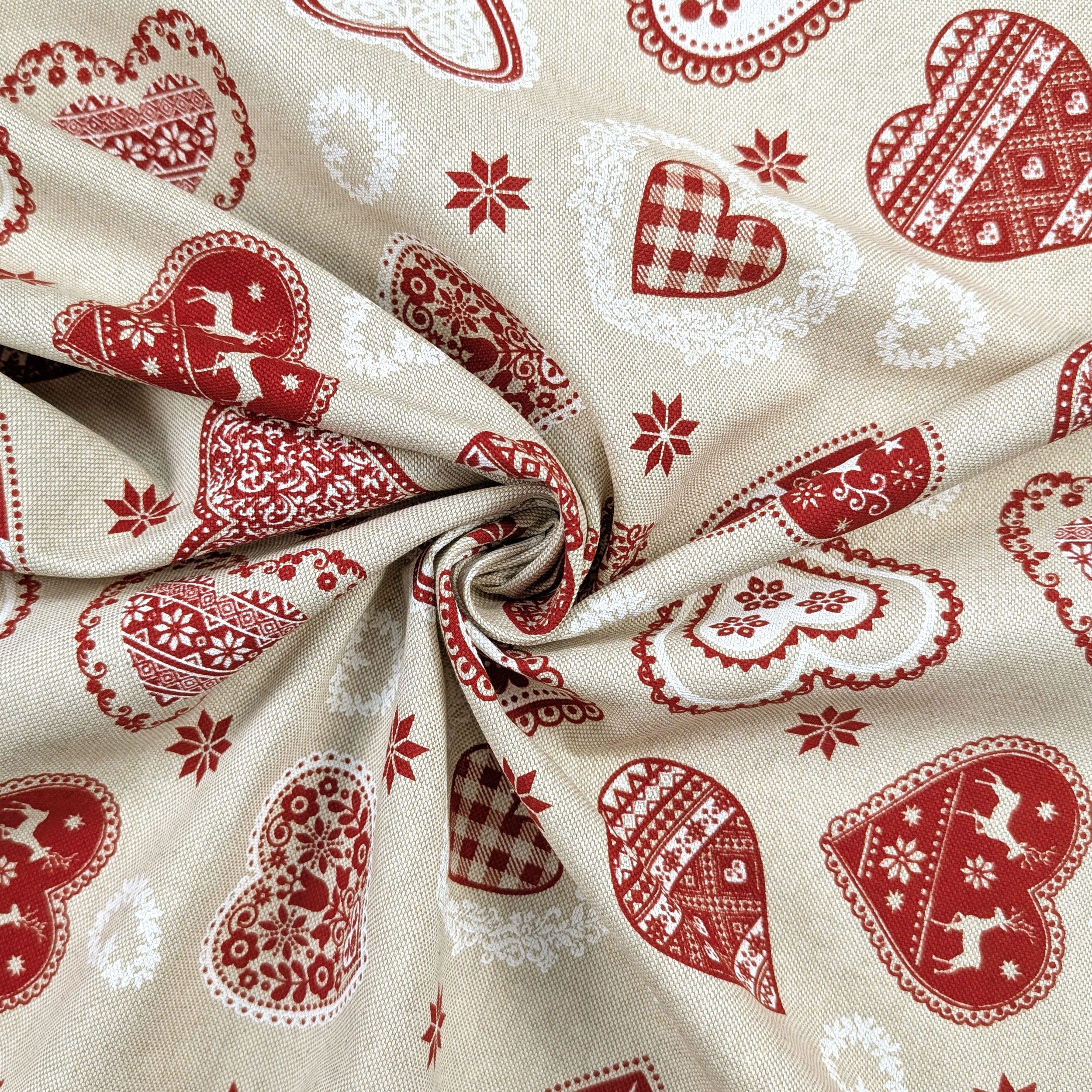 Christmas Panama Tyrolean Hearts Image