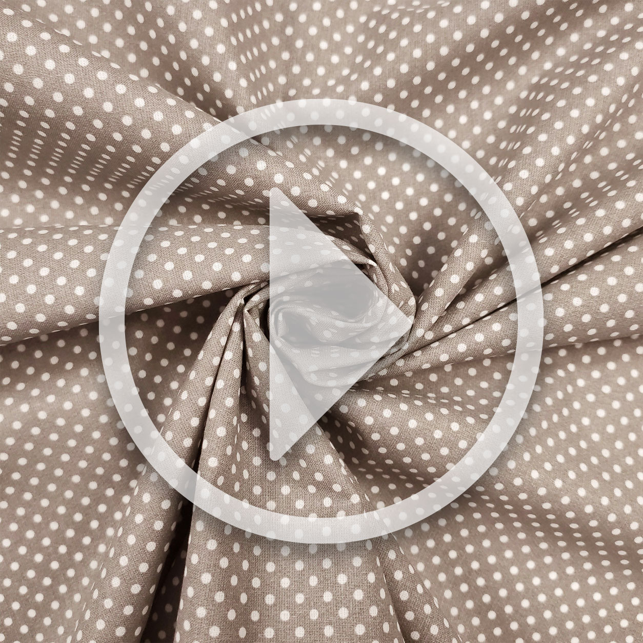 Tissu de coton Dove Grey White Polka Dot Image