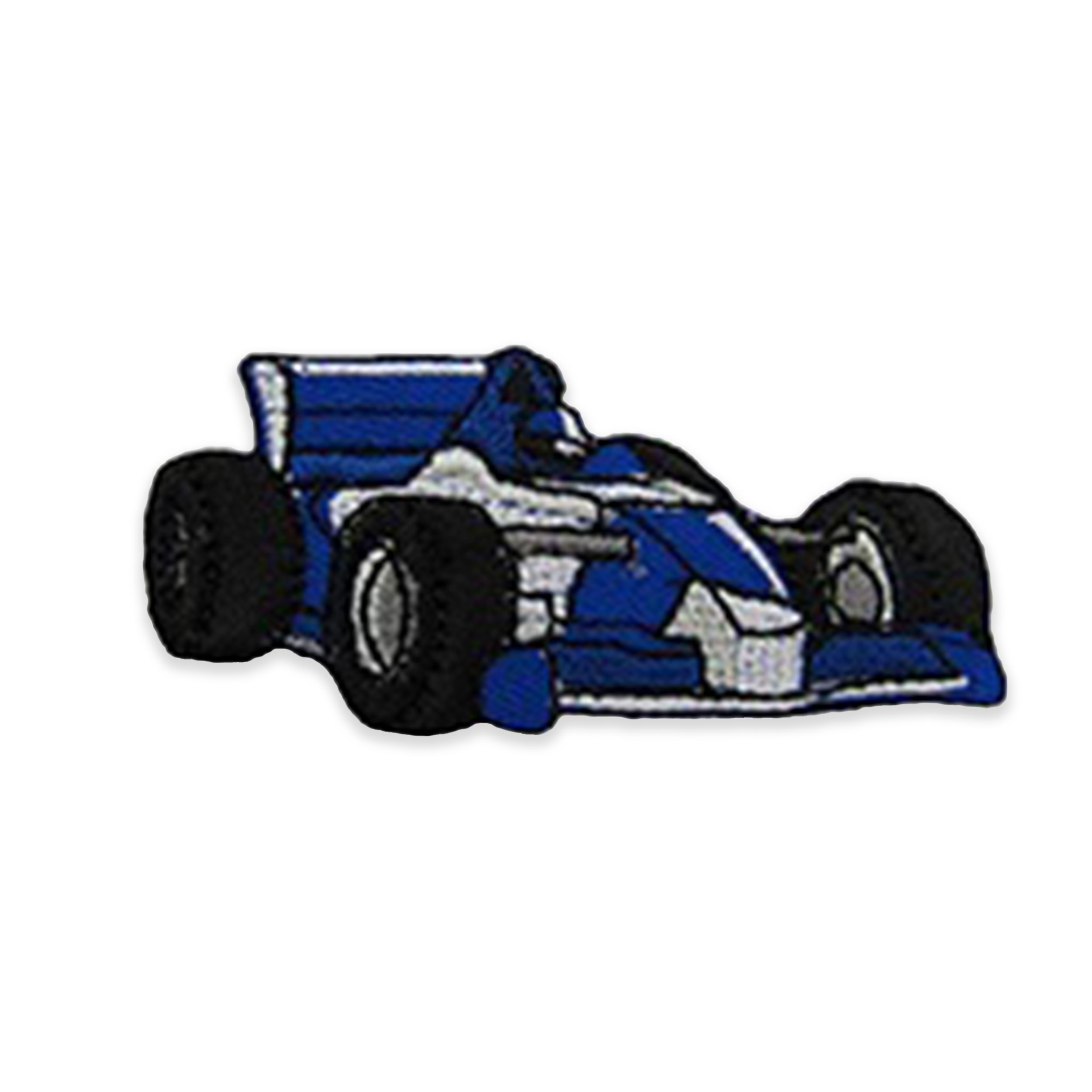  Application thermoadhésive Voiture de course bleue