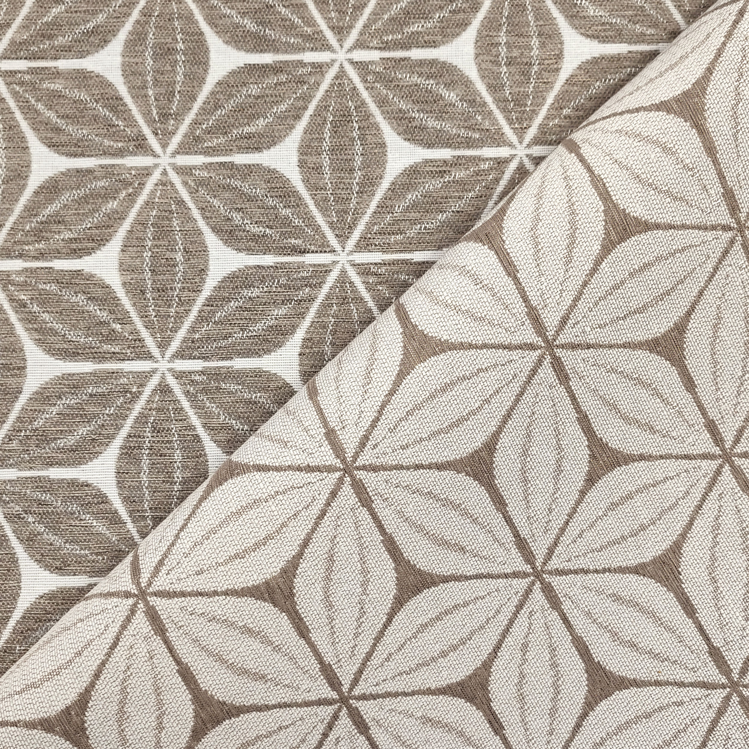 Jacquard Double Flowers Beige