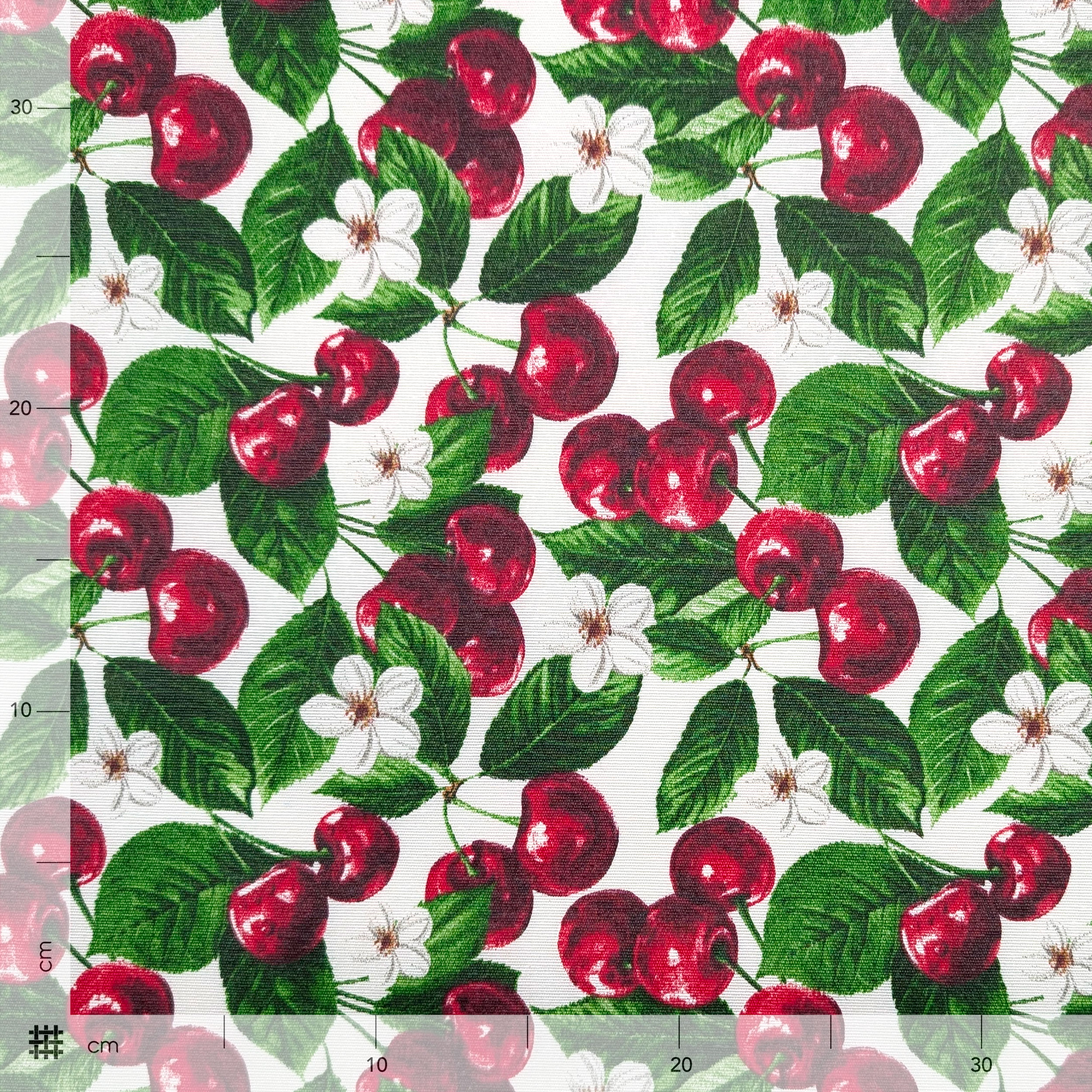 Fabric for Resin Tablecloth Cherries Image