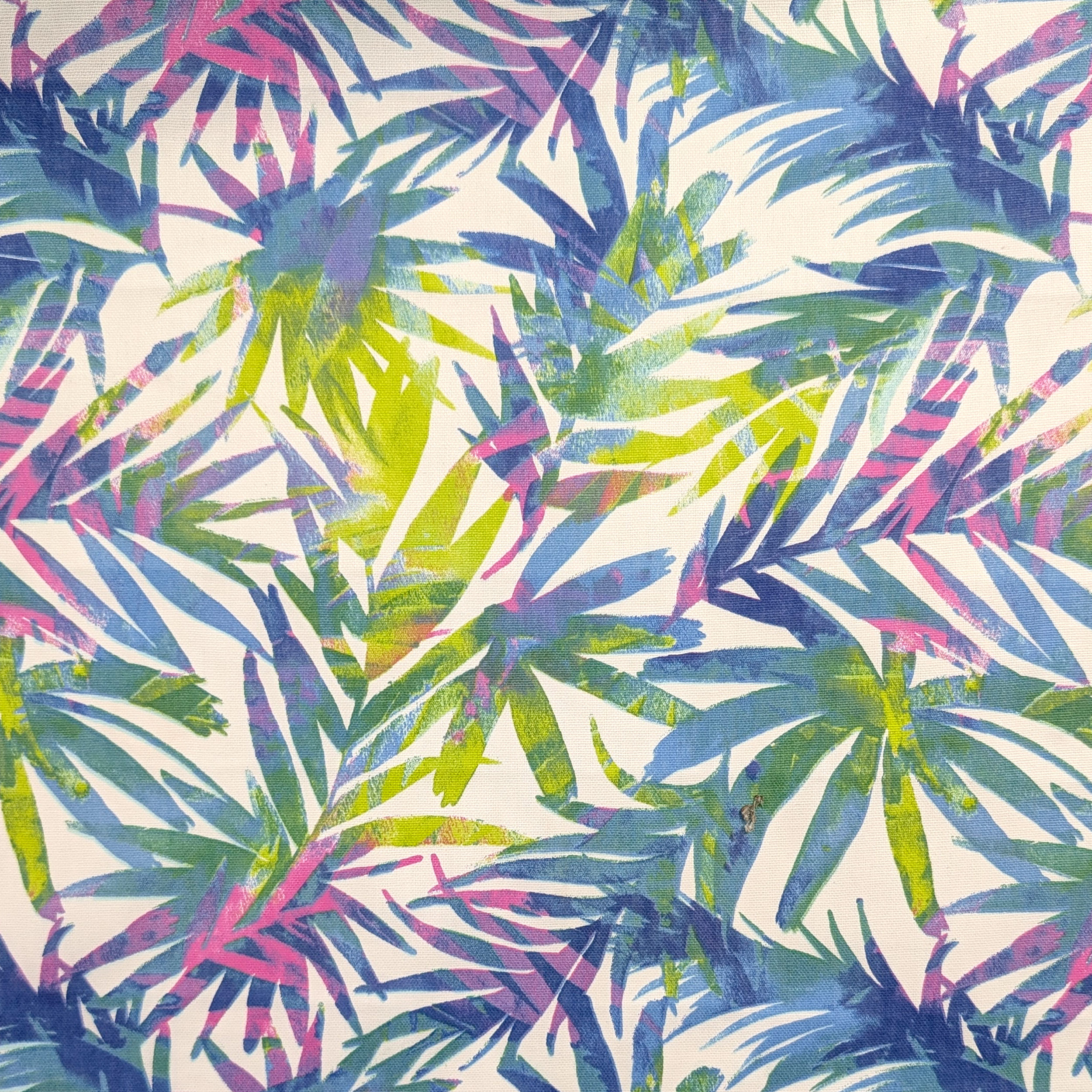 Panama Printed Tropical Leaves Cold Tones Image