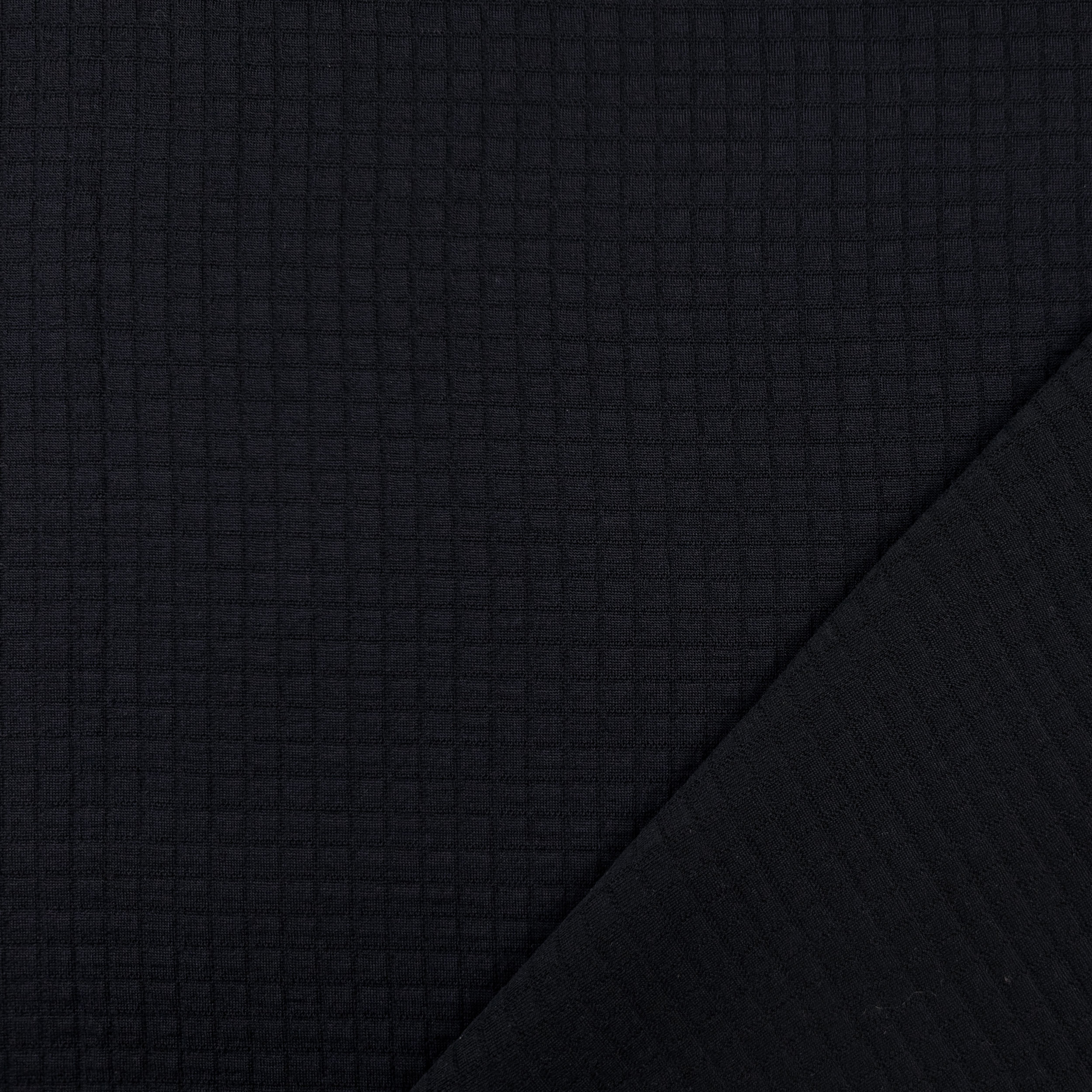 Square Matelassé Fabric Night Blue Image