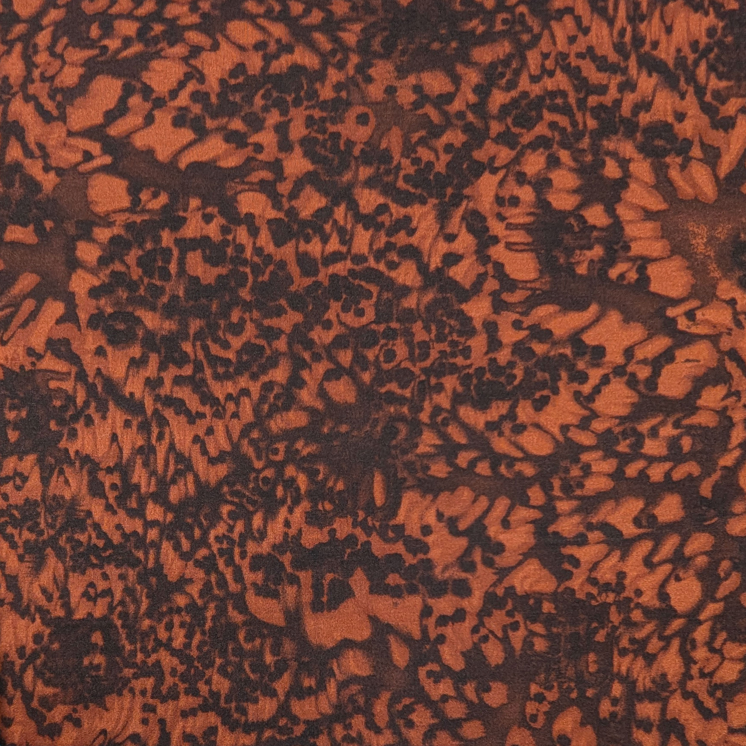 Jersey de viscose Soie Rouille Fantaisie