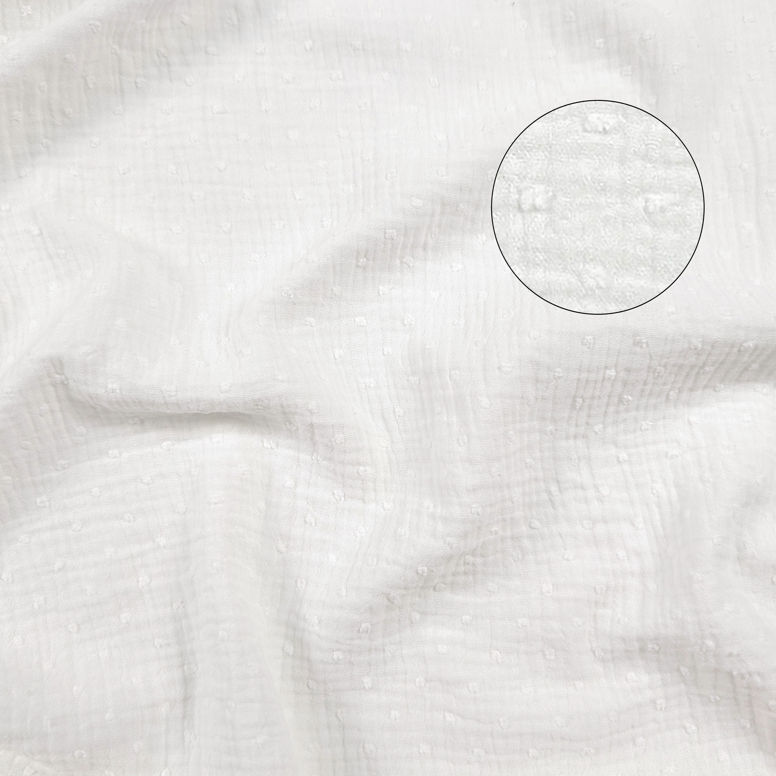 Plumetis White Cotton Muslin Image