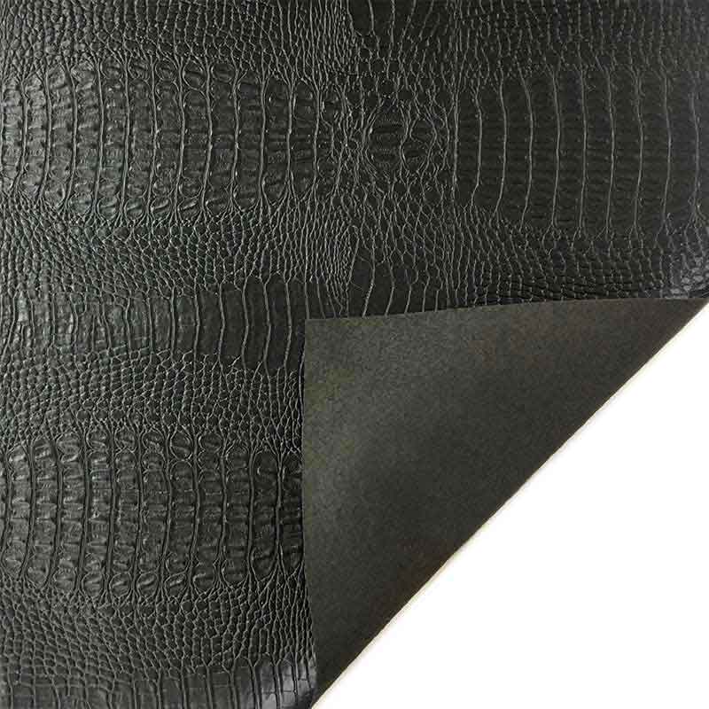 Crocodile Faux cuir Découpe Noir 260x140 cm