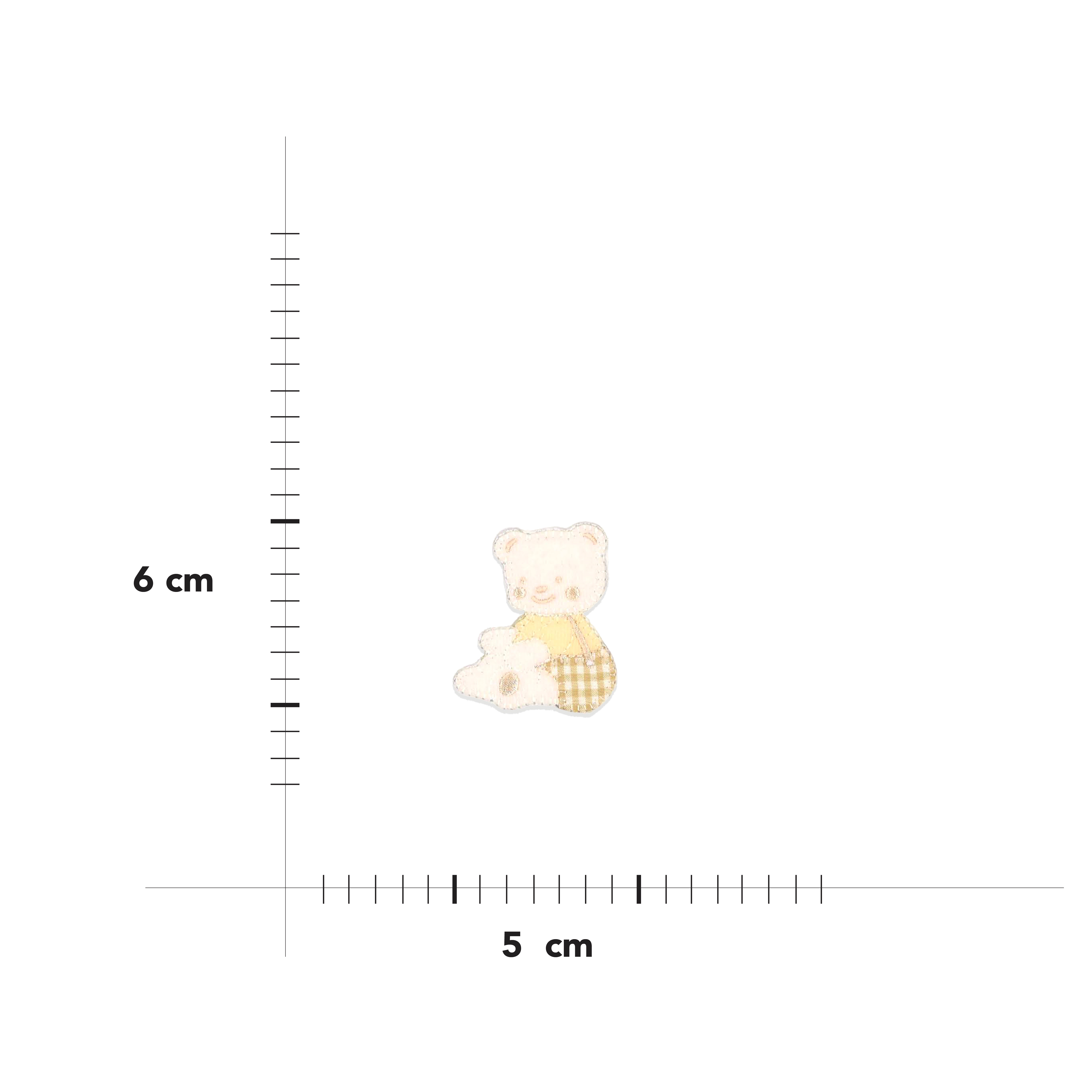 Small Dungaree Bear Applique Image