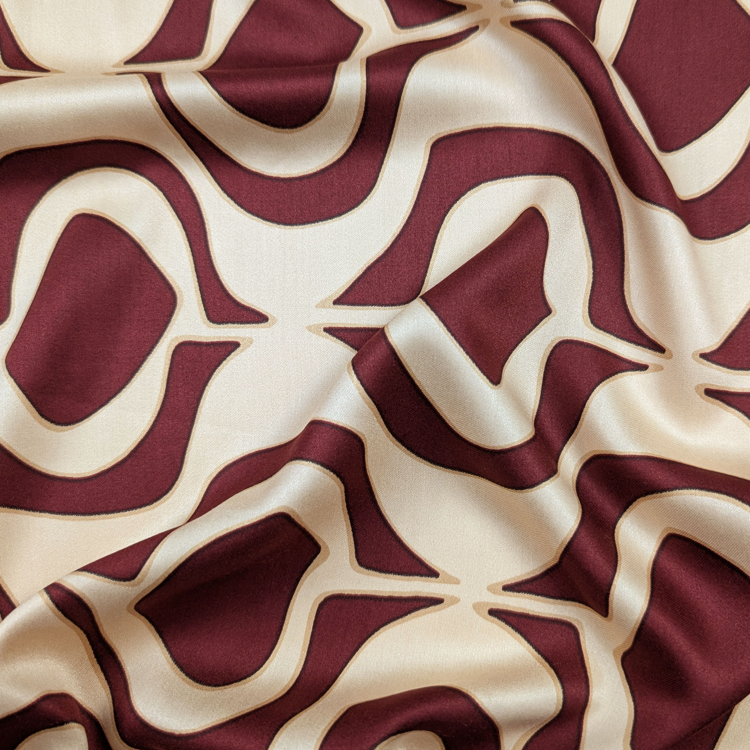 Geometrically patterned viscose with banding Image