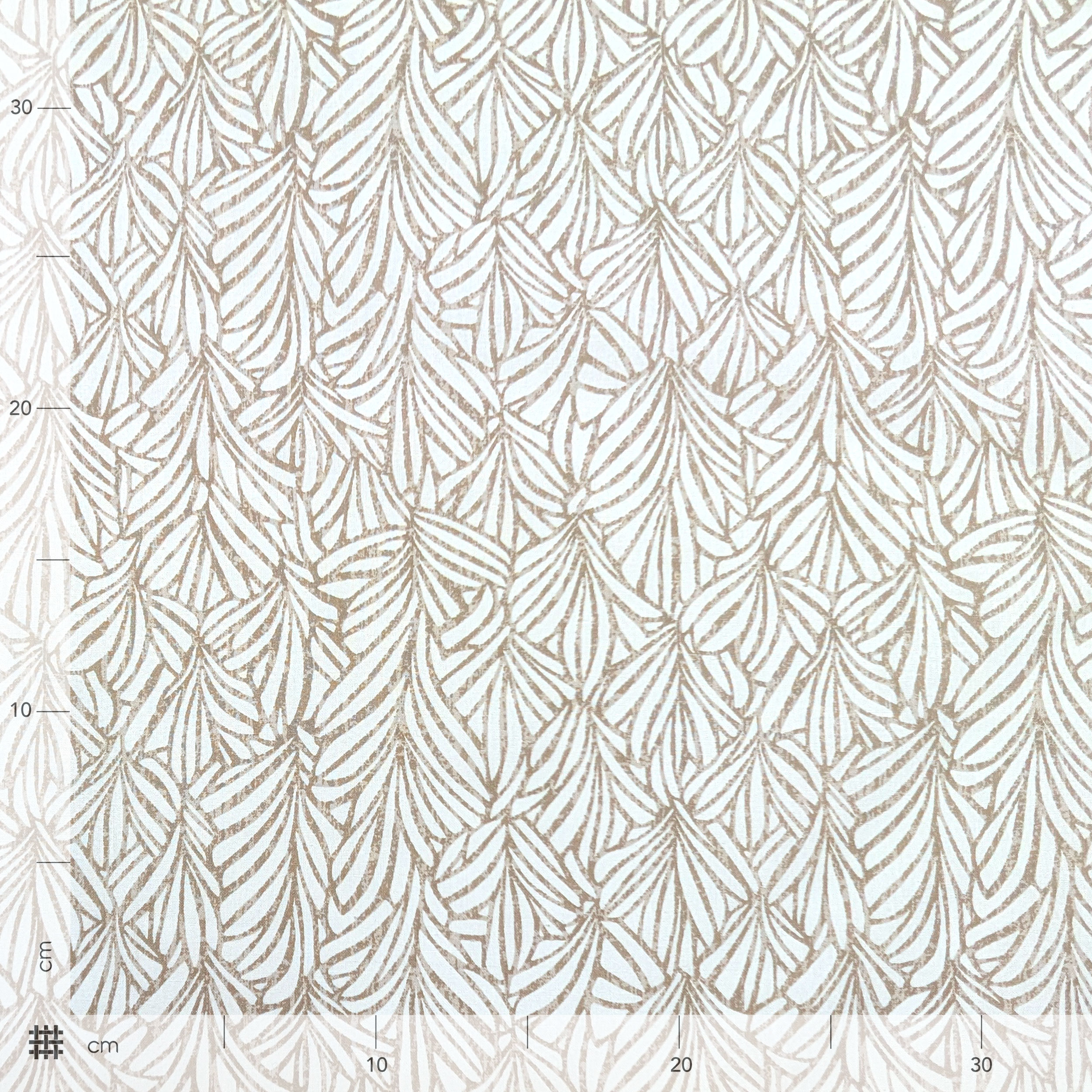 Cotton Furnishing Abstract Leaves Turtledove Image