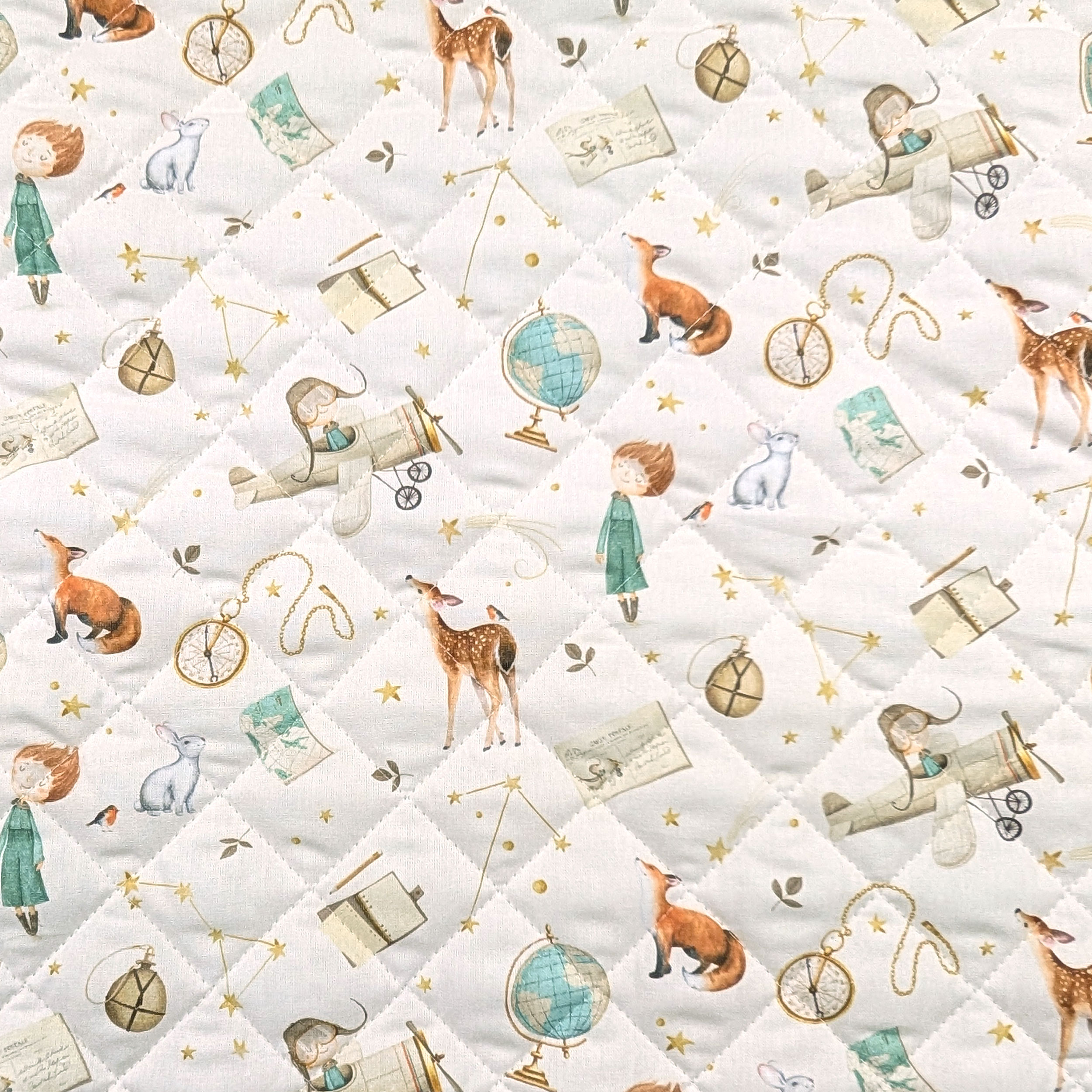 Little Prince Quilted Fabric Image