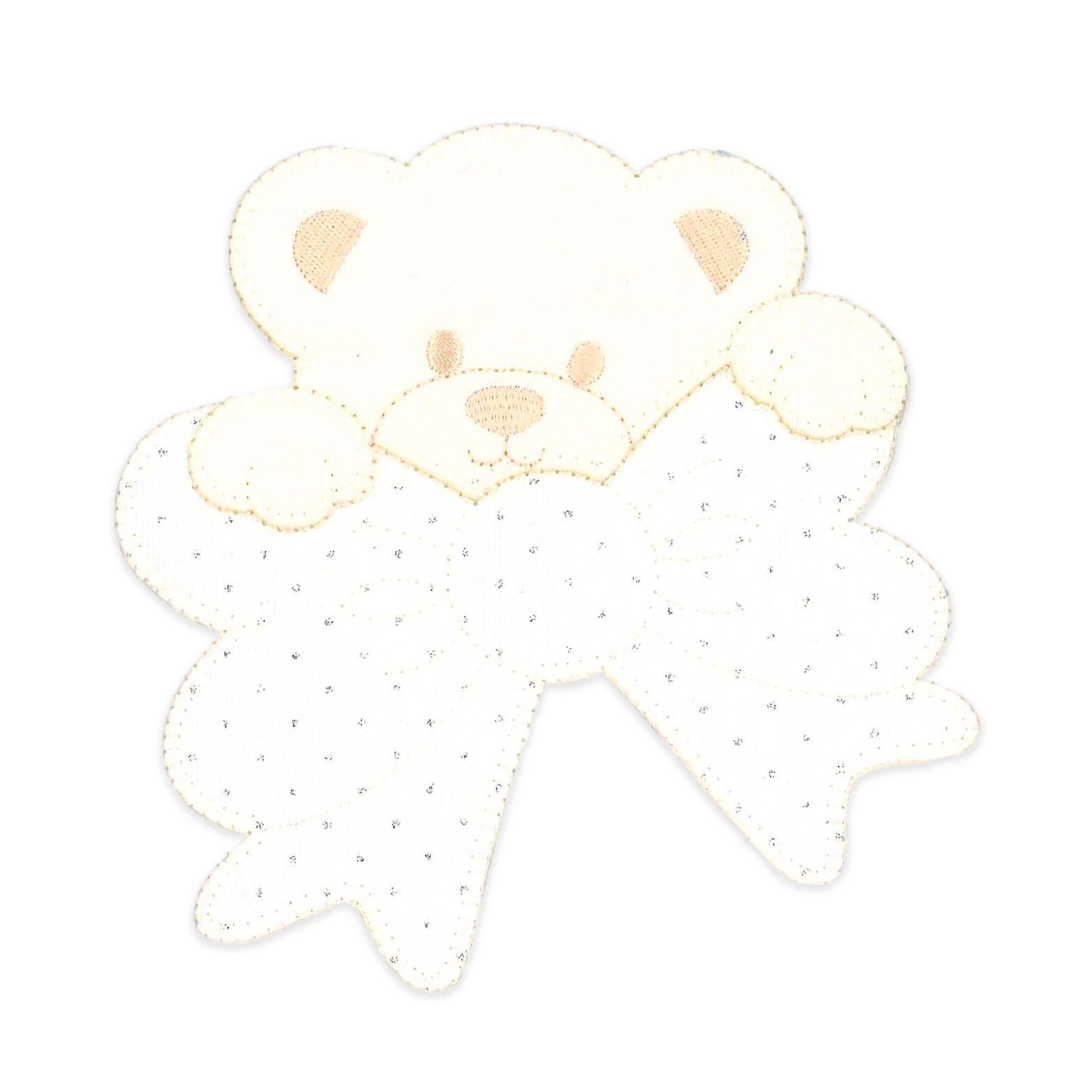 Big Bear Application with Rhinestone Bow Image