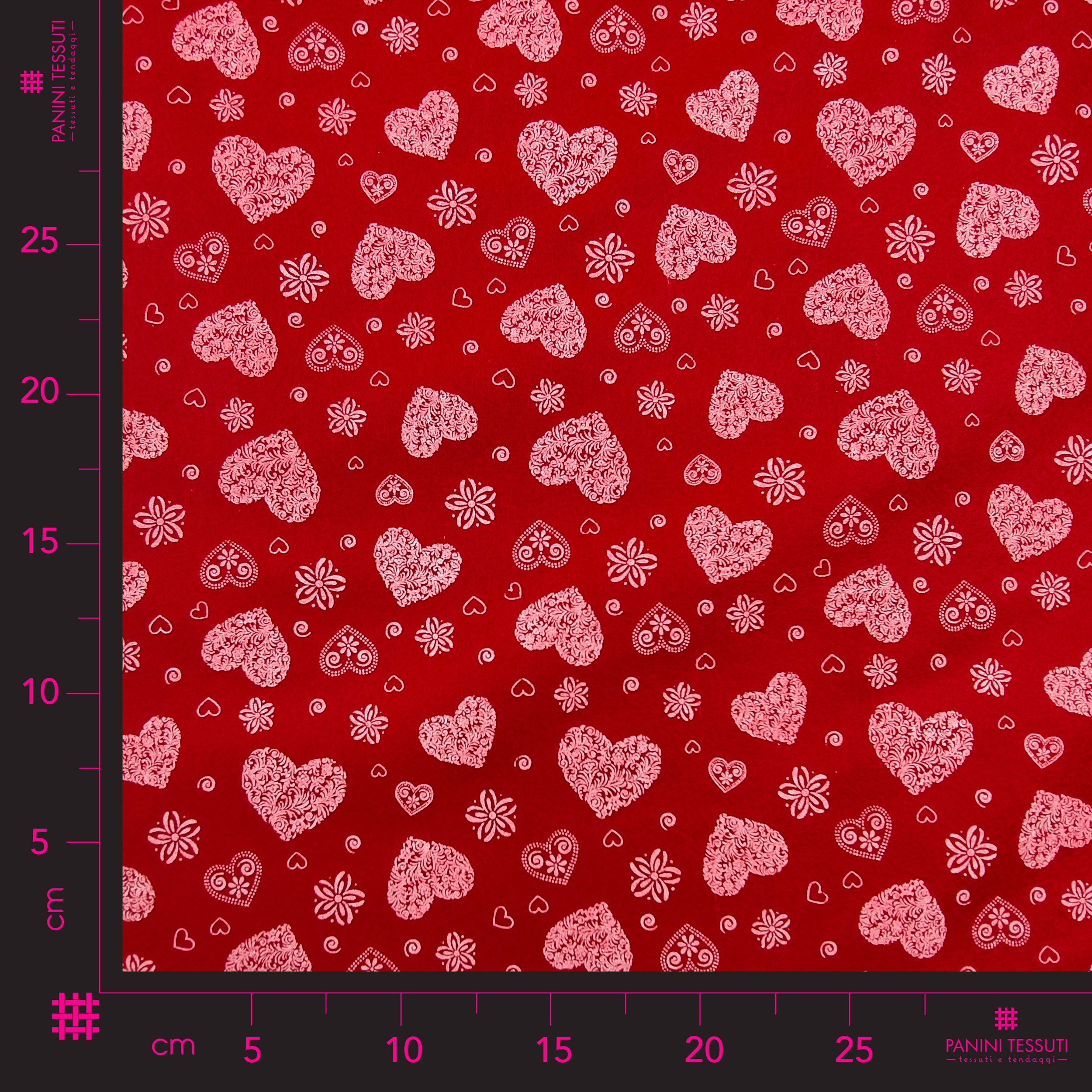 Pannolenci Background Bordeaux White Hearts