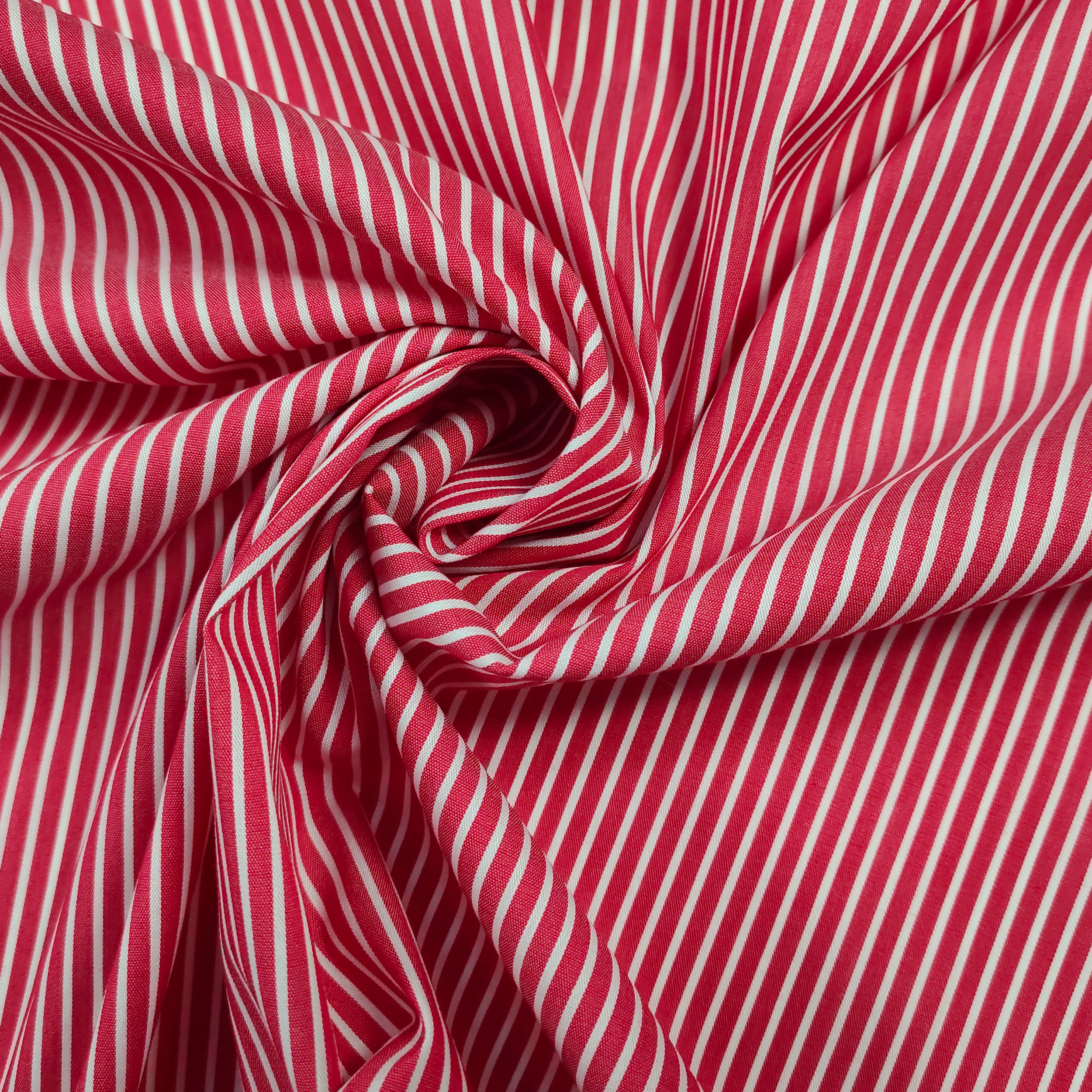Rojo Algodón Blanco Stretch para Camisas