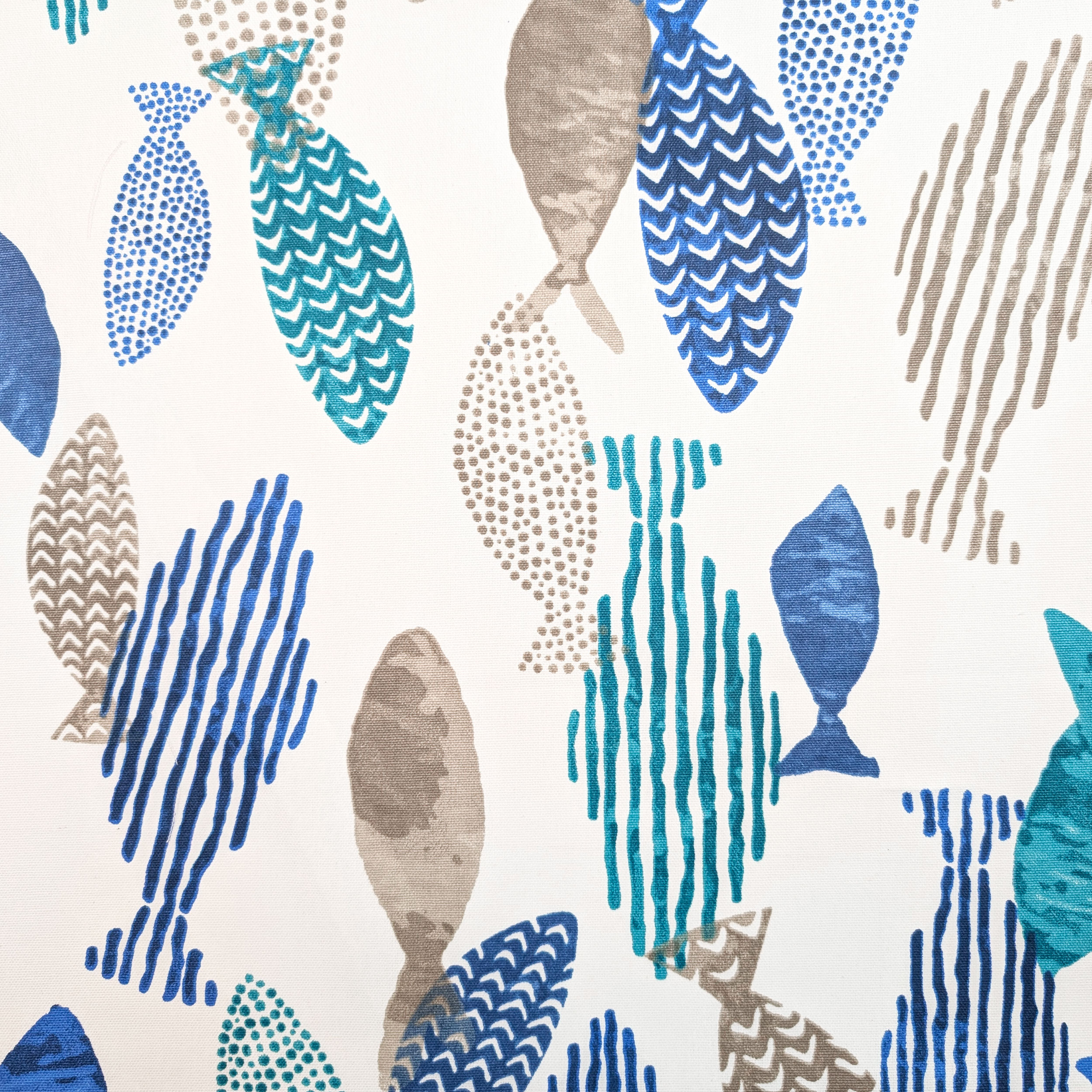 Fabric for Resin Tablecloth Fish Background White Image