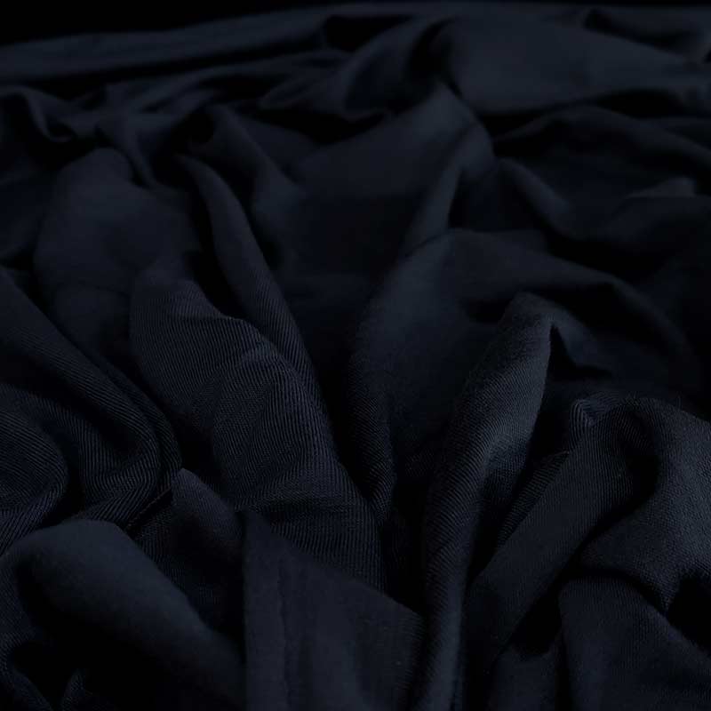 Tessuto Jersey Leggero Tinta Unita Blu Scuro