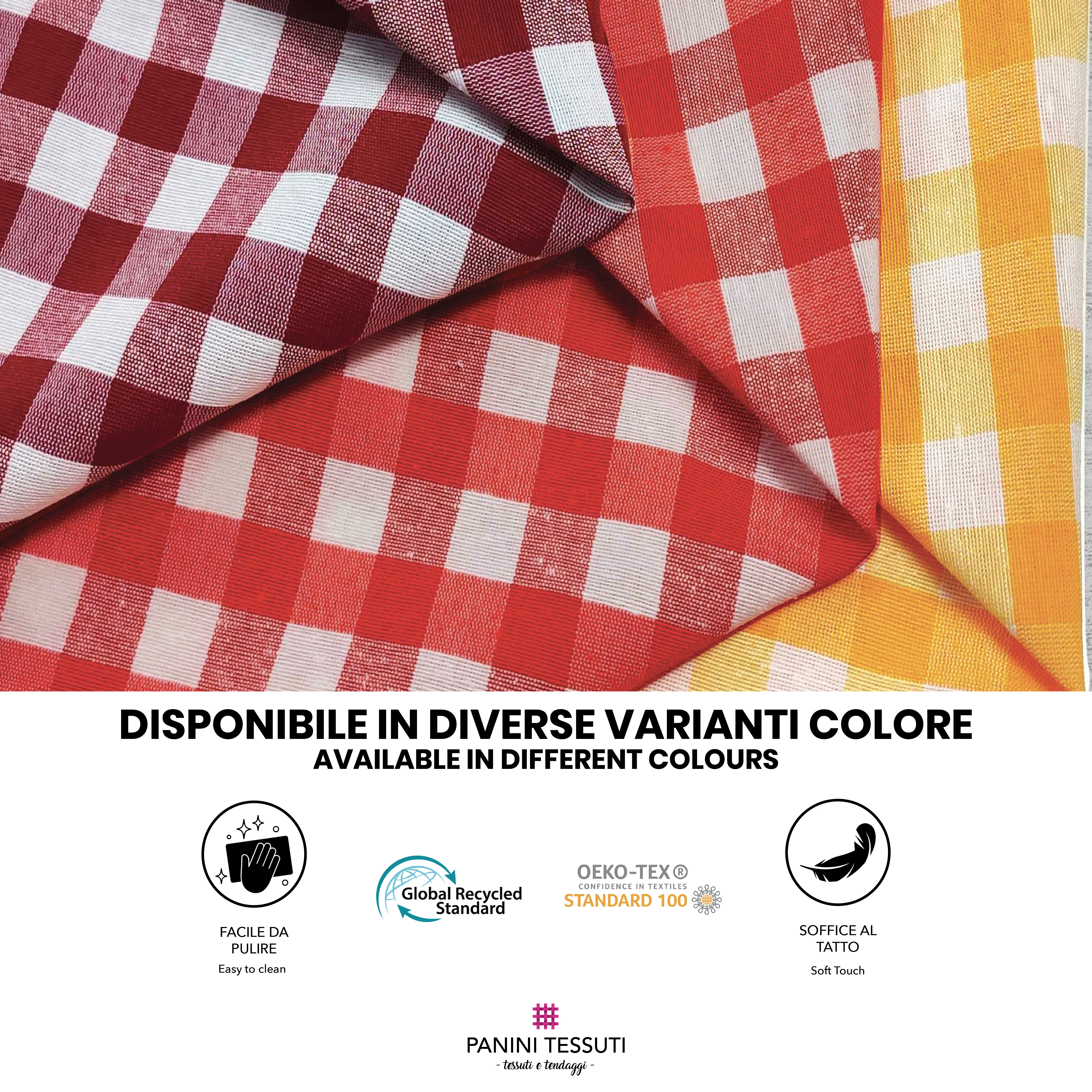 Yarn Dyed Tablecloth Fabric with Check Pattern Image