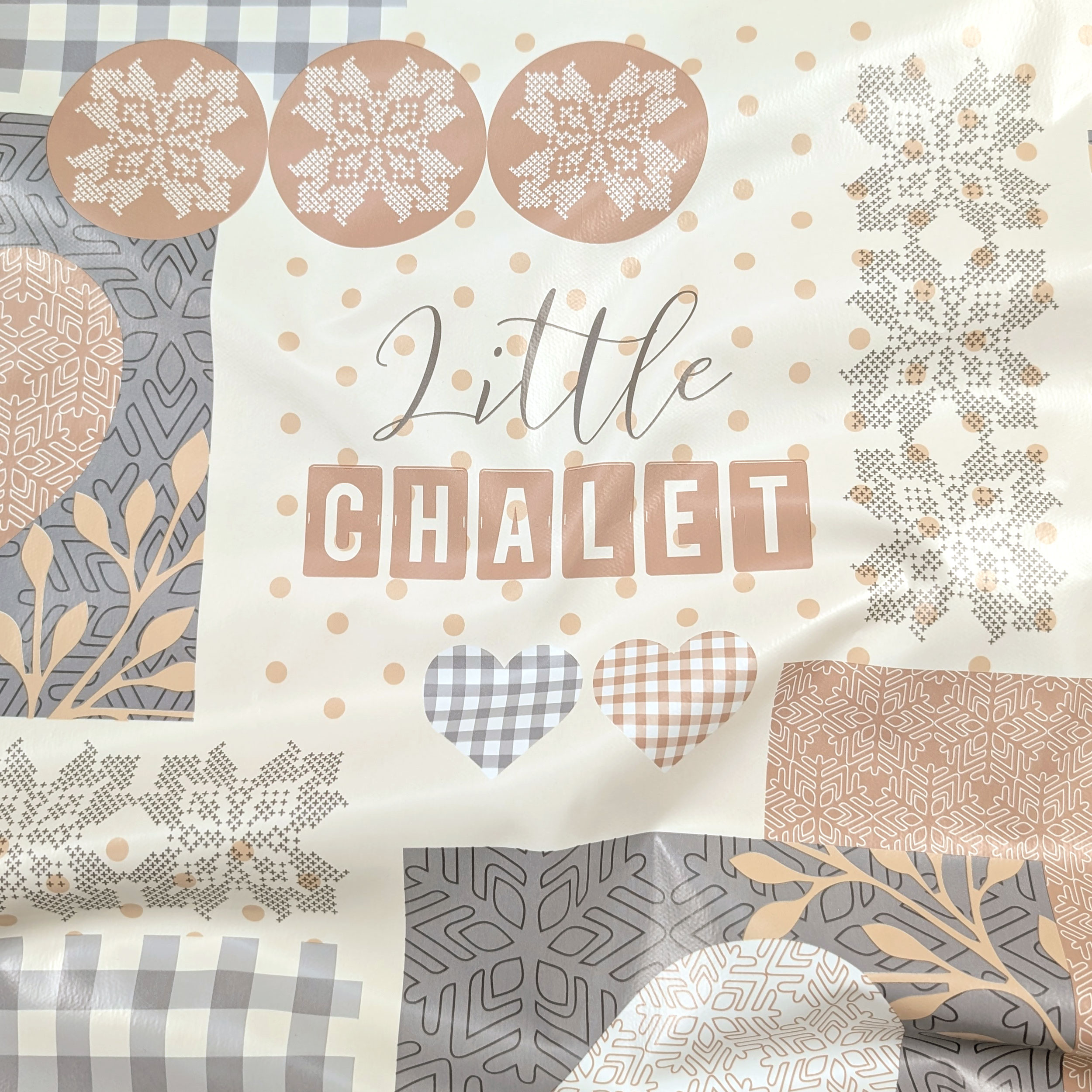 Little Chalet plastic-coated tablecloth fabric Image